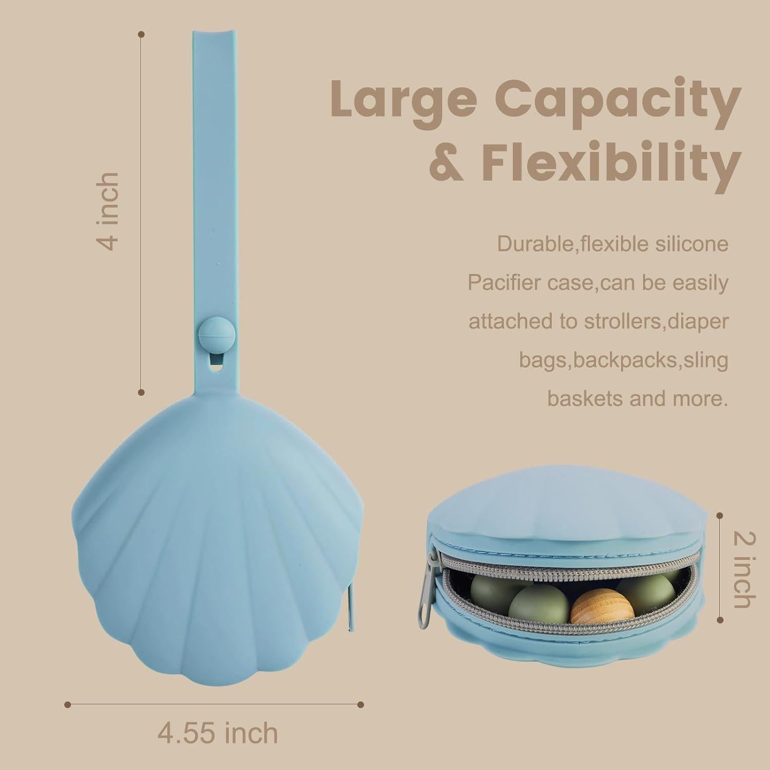 Estuche para Chupete Lovbaby Silicona 100% Libre BPA 2 Unidades