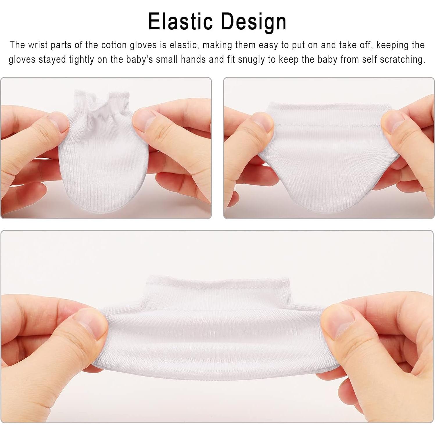 Manoplas para Bebés Recién Nacidos AQOKKA Algodón Orgánico 0-6 Meses