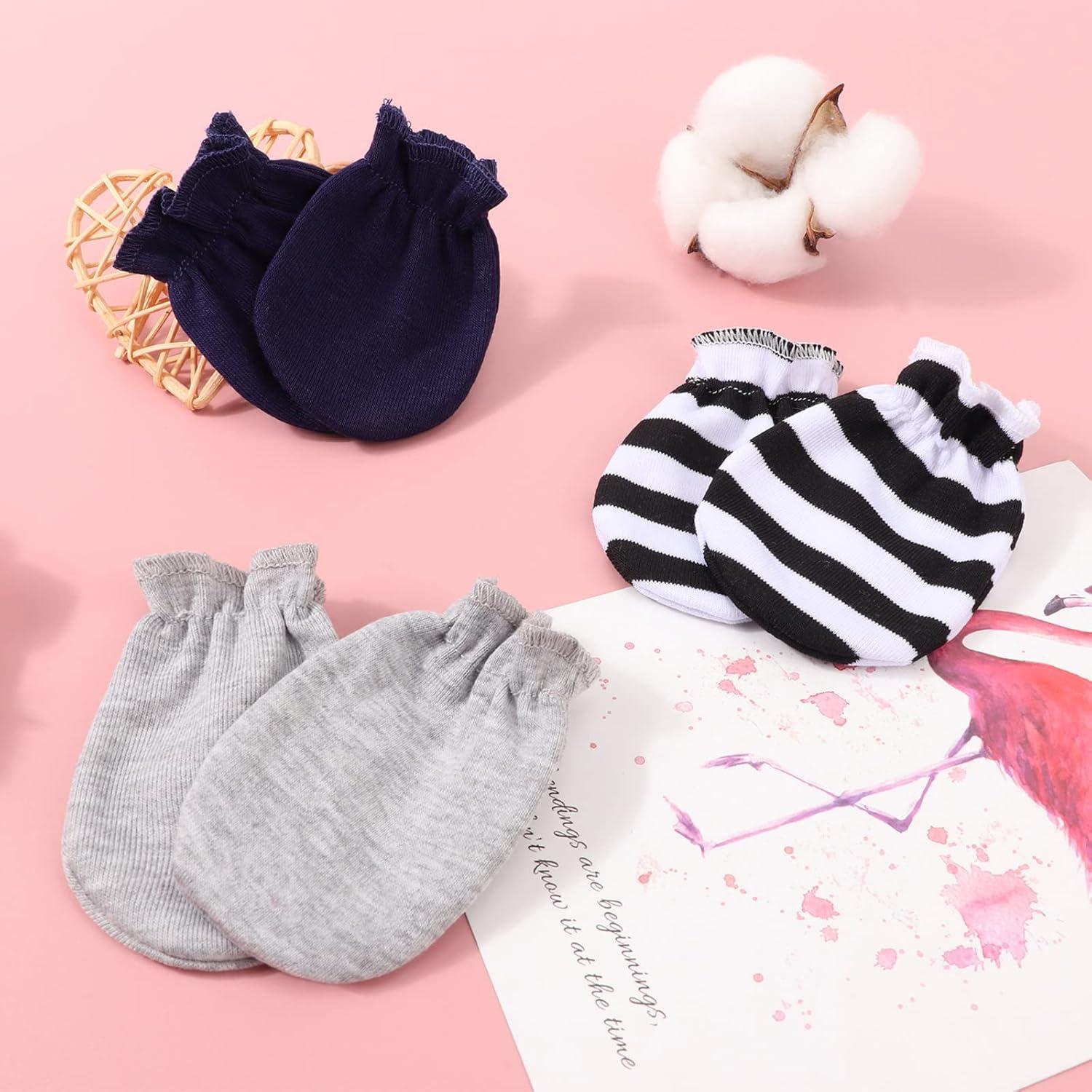 Manoplas para Bebés Recién Nacidos AQOKKA Algodón Orgánico 0-6 Meses