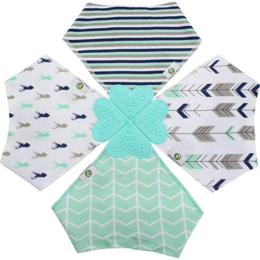 Set de 4 Baberos de Bandana para Bebés Pickle & Olive - Ciervo Azul