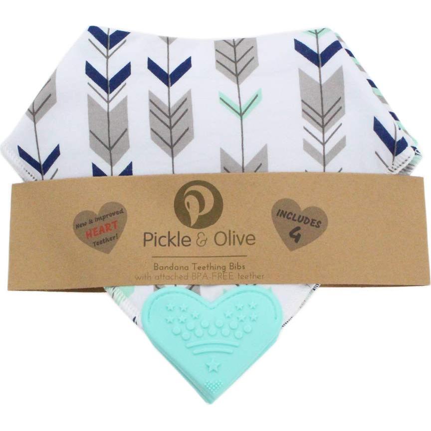 Set de 4 Baberos de Bandana para Bebés Pickle & Olive - Ciervo Azul
