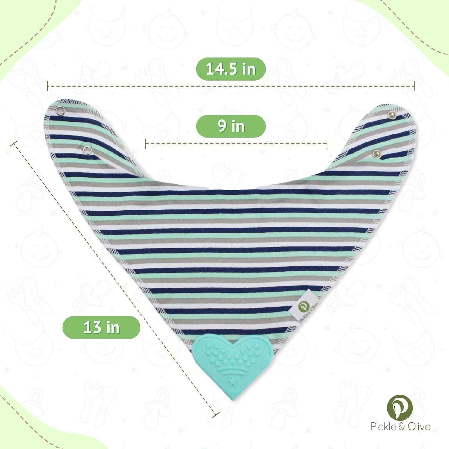 Set de 4 Baberos de Bandana para Bebés Pickle & Olive - Ciervo Azul