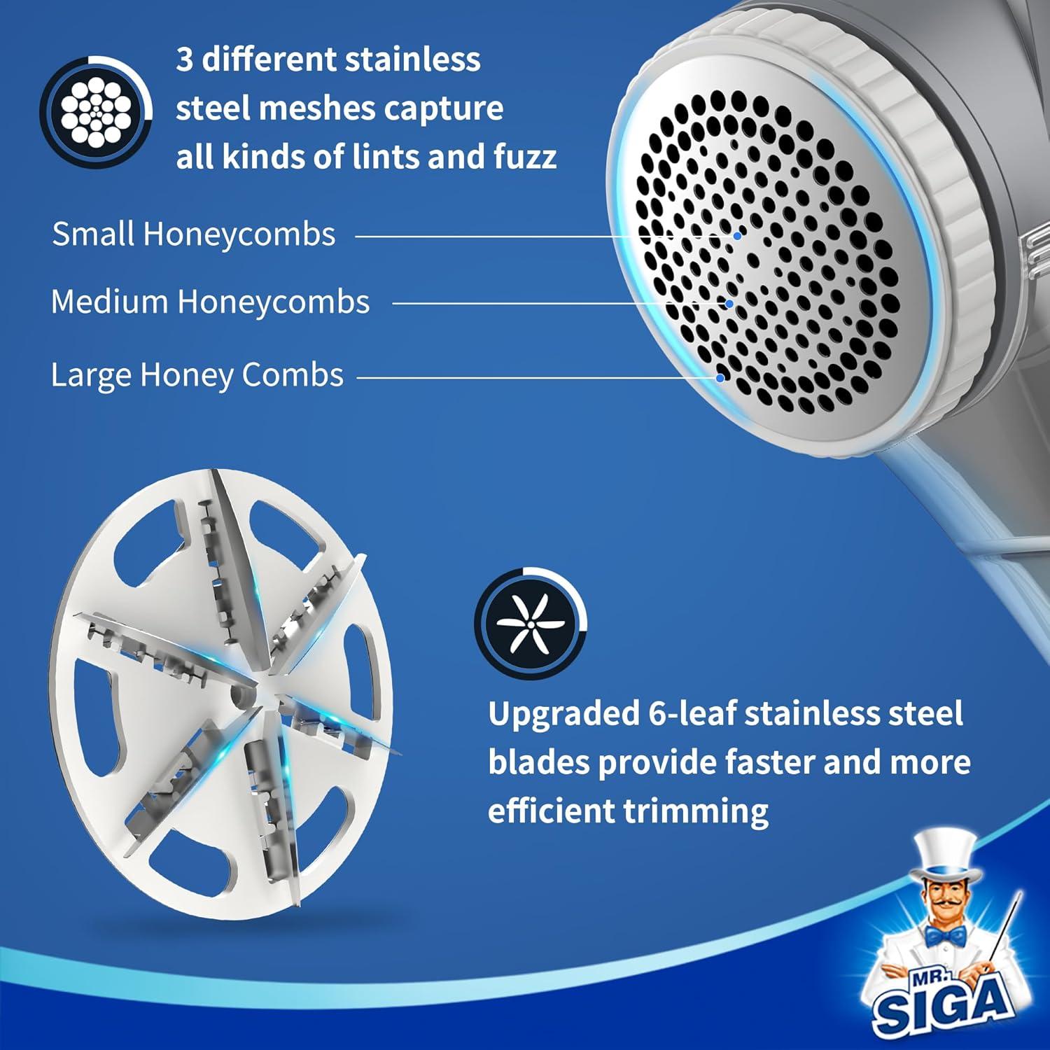 Quitapelusas MR.SIGA Portátil con Luces LED y 2 Cuchillas