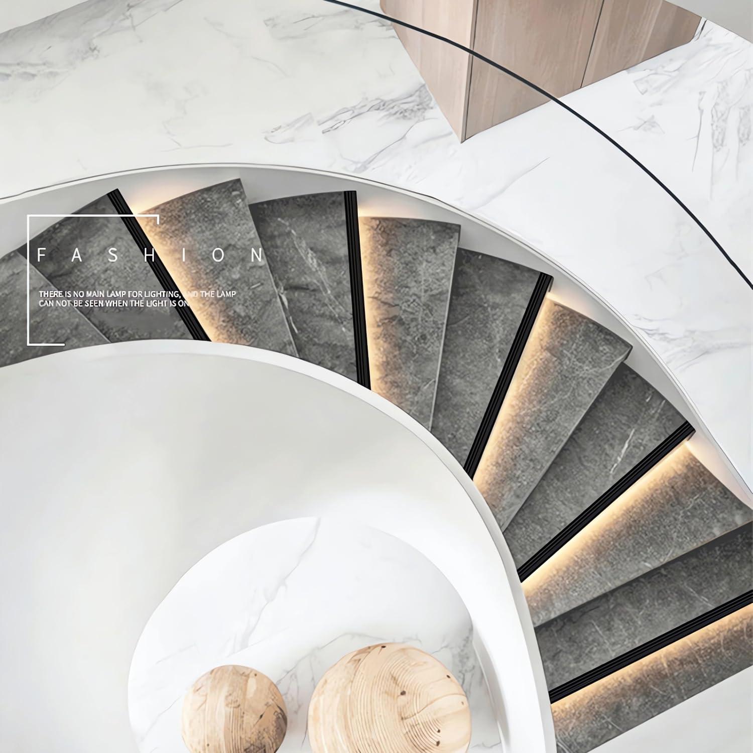 5 Pack Perfil de Aluminio LED Antideslizante ZHAOLIGH 1M Negro