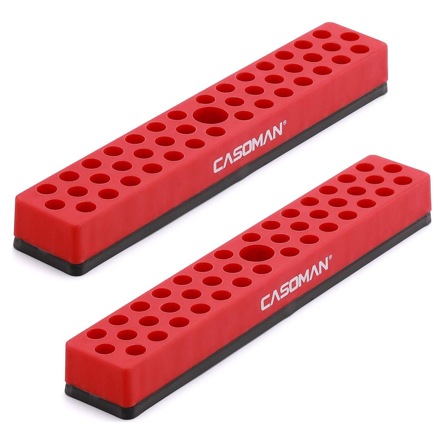 Organizador de Puntas Hexagonales CASOMAN 2PCS Rojo 86 Agujeros