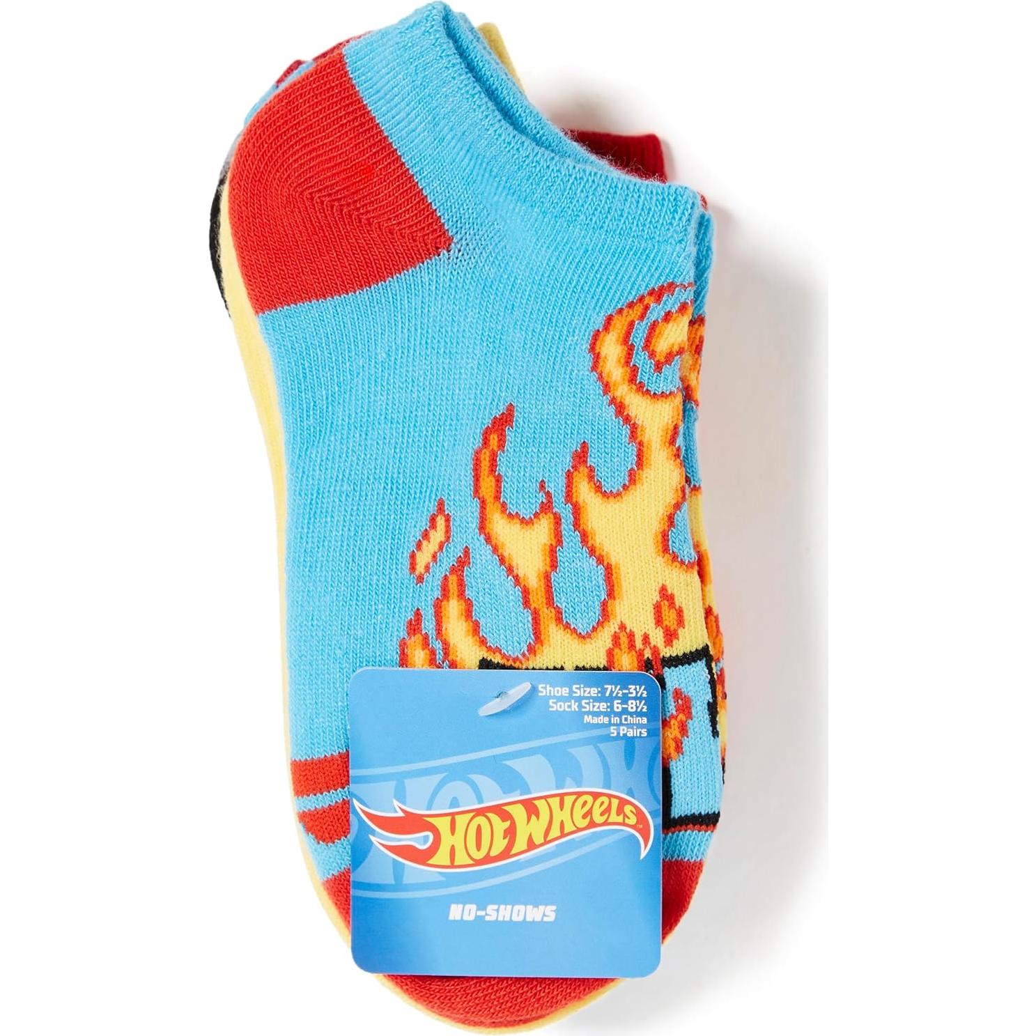 Paquete de 5 calcetines tobilleros Hot Wheels para niños