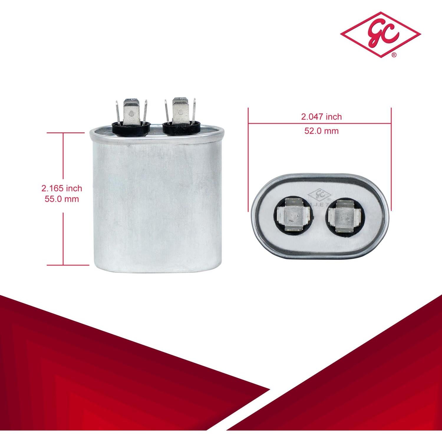 Capacitor de Arranque OVAL 5uF 370V/440V Globe CBB65