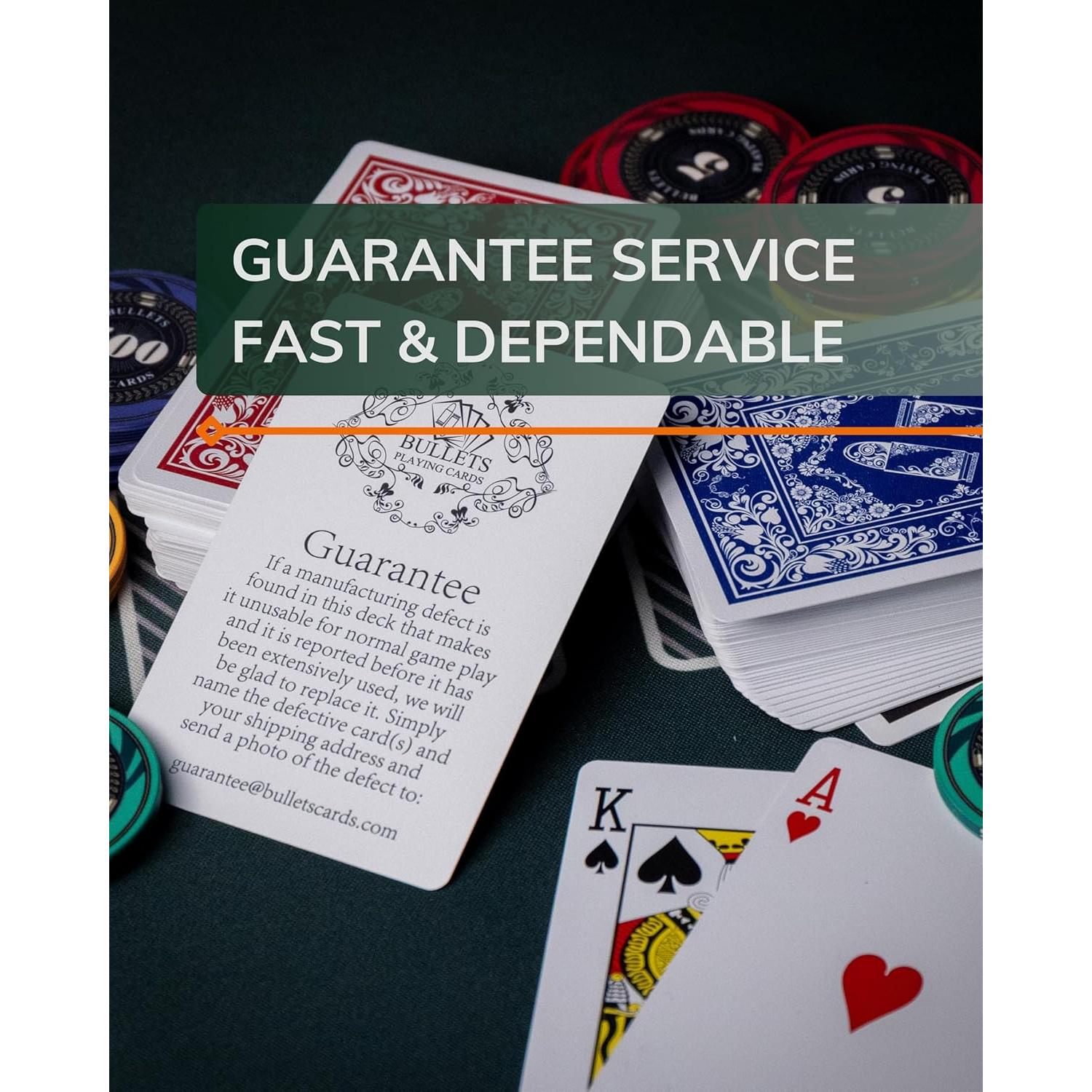 Barajas Bullets - 2 Barajas de Póker Impermeables 52 Cartas