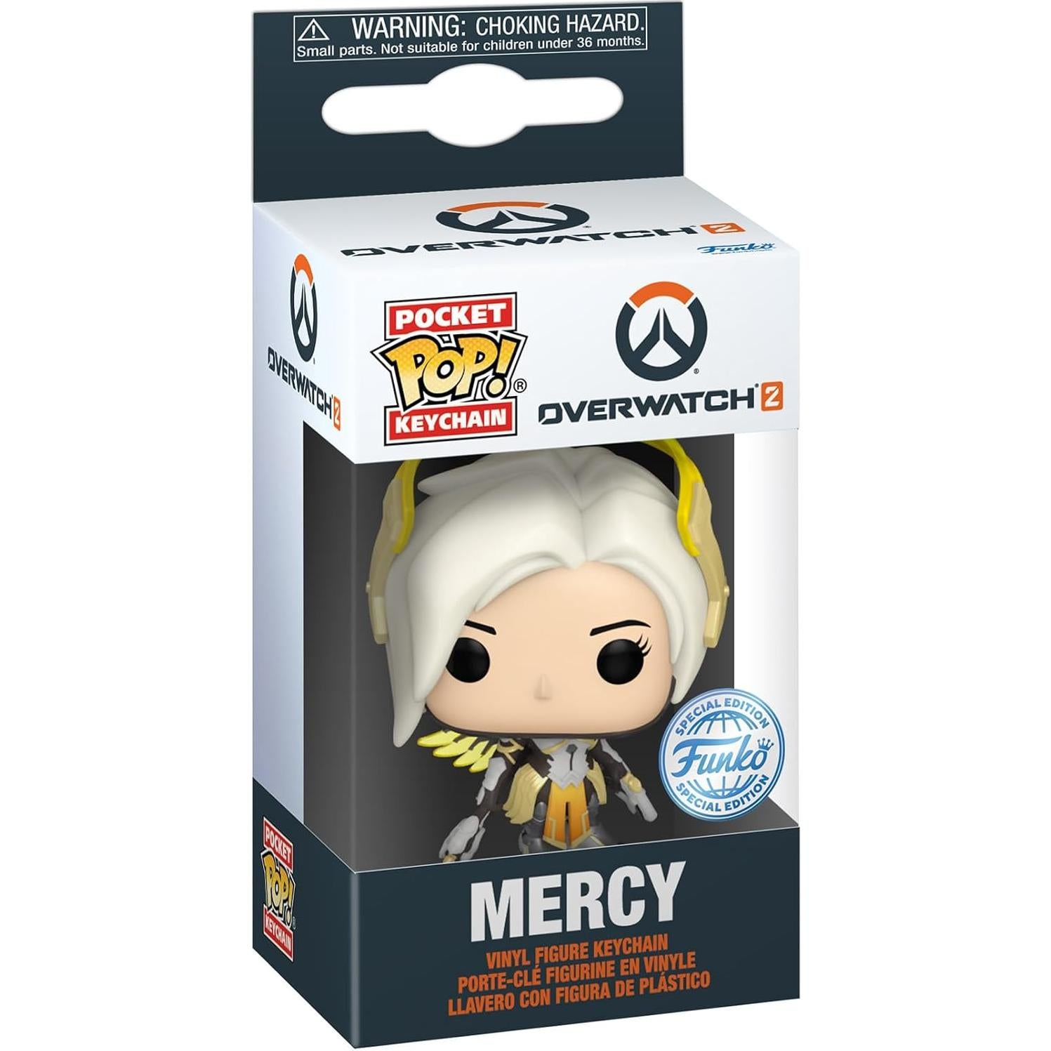 Funko POP! Keychain: Overwatch 2 - Mercy Novelty Keyring - Collectable Mini Figure - Stocking Filler - Gift Idea - Official Merchandise - Video Games Fans - Backpack Decor
