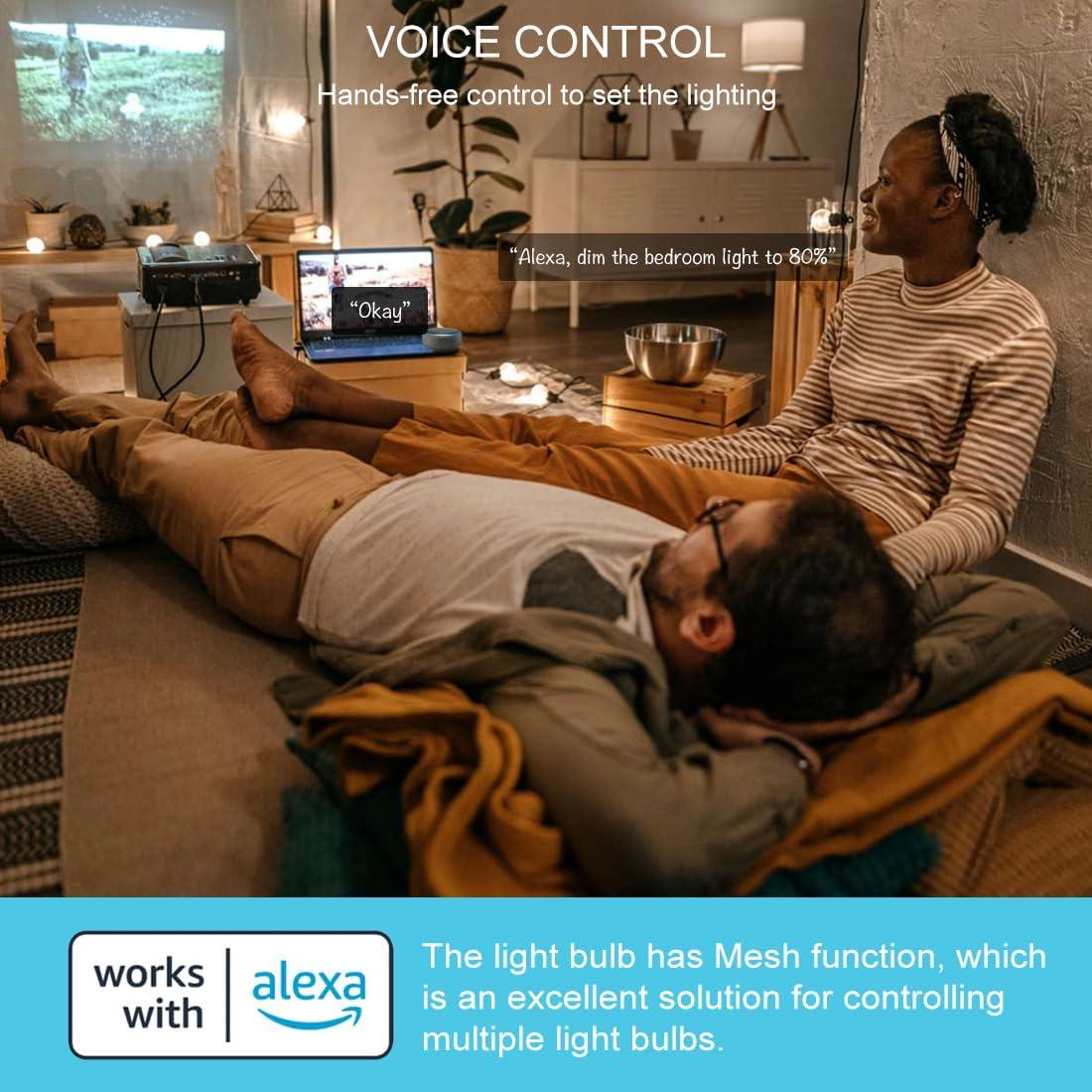 Bombilla Inteligente UCB Alexa 12W Equivalente a 130W 4 Paquete