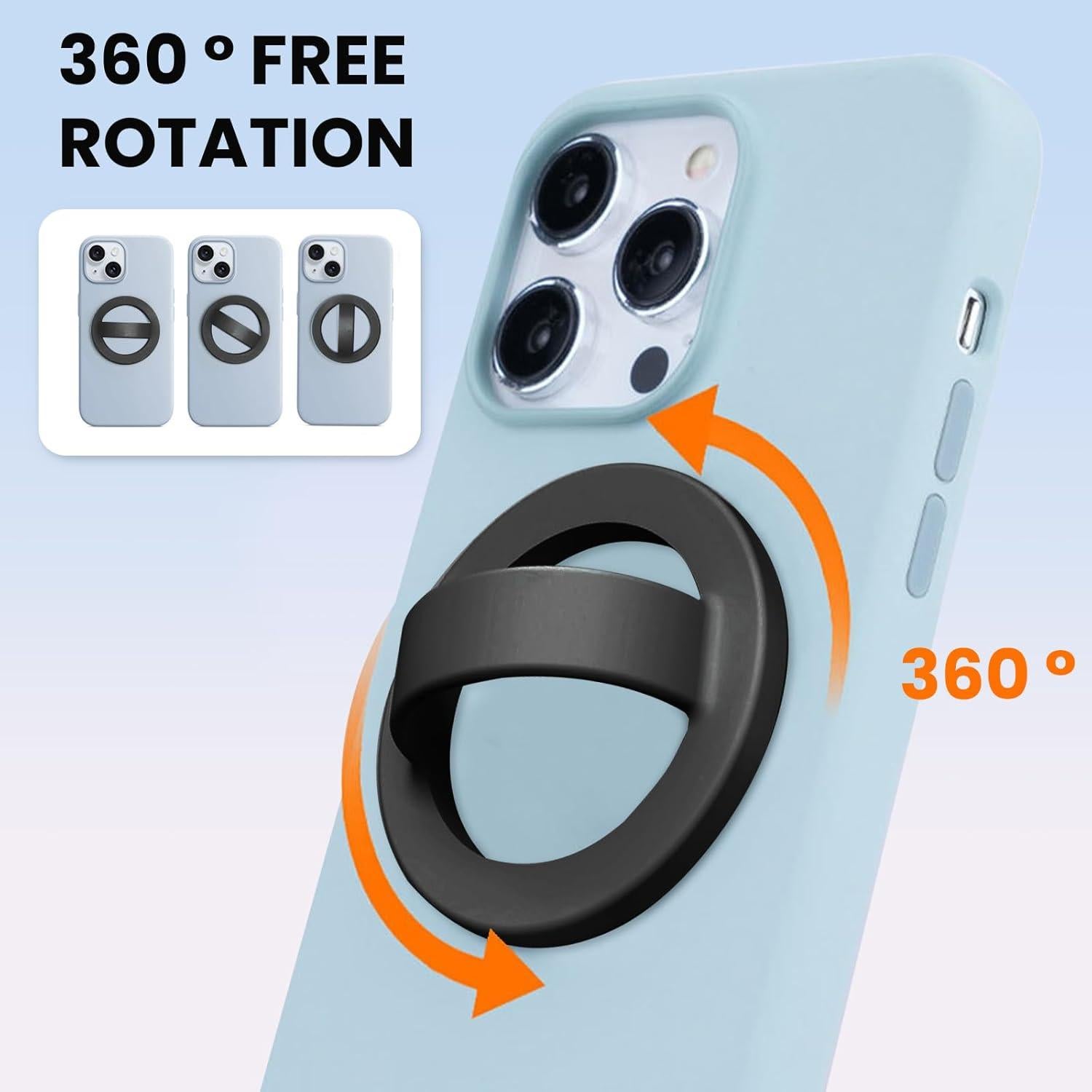 Soporte Magnético para Teléfono STEZHOU con Anillo de Silicona Negro