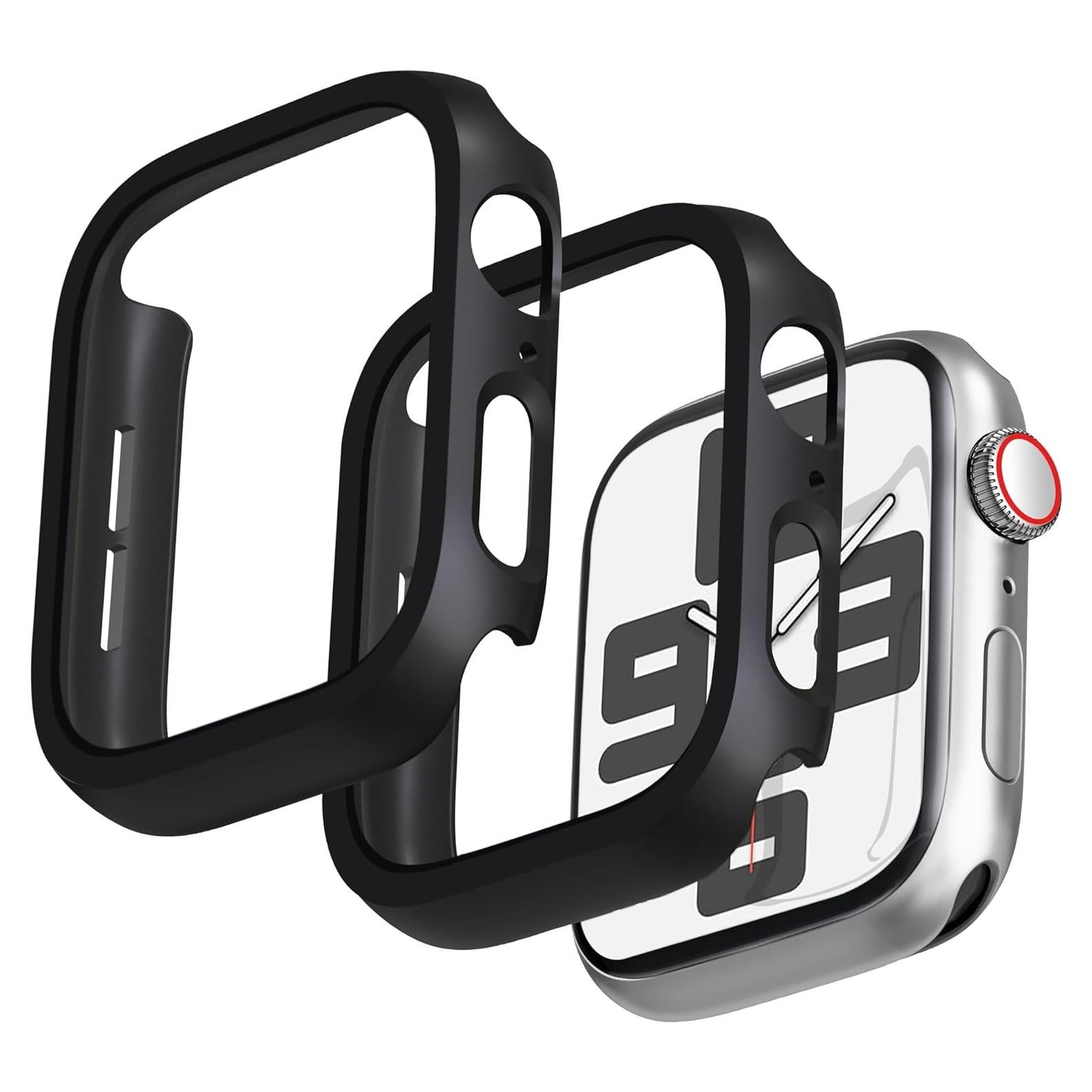 Funda Bumper GEEDOOWIN para Apple Watch 40mm - 2 Unidades, Negro