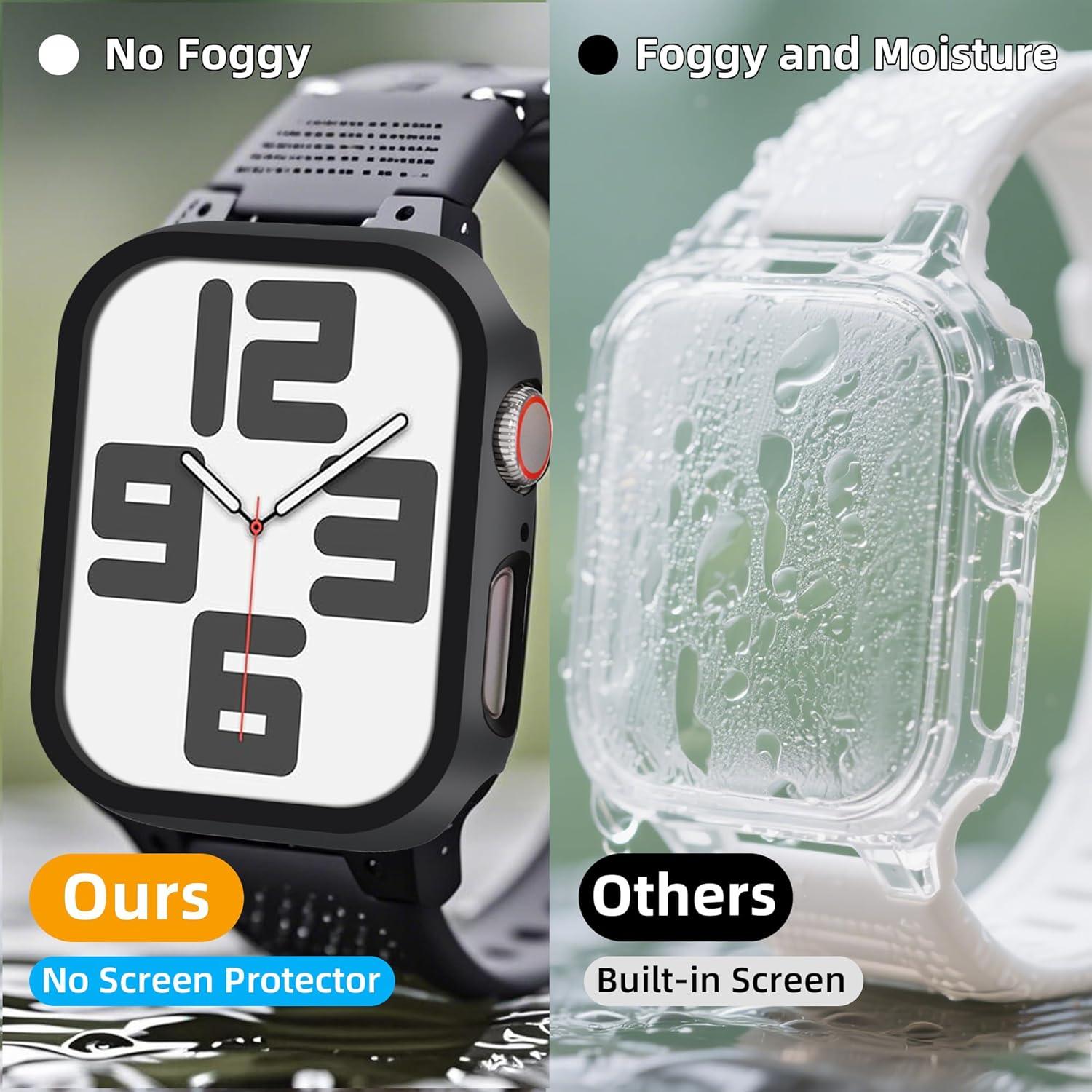 Funda Bumper GEEDOOWIN para Apple Watch 40mm - 2 Unidades, Negro