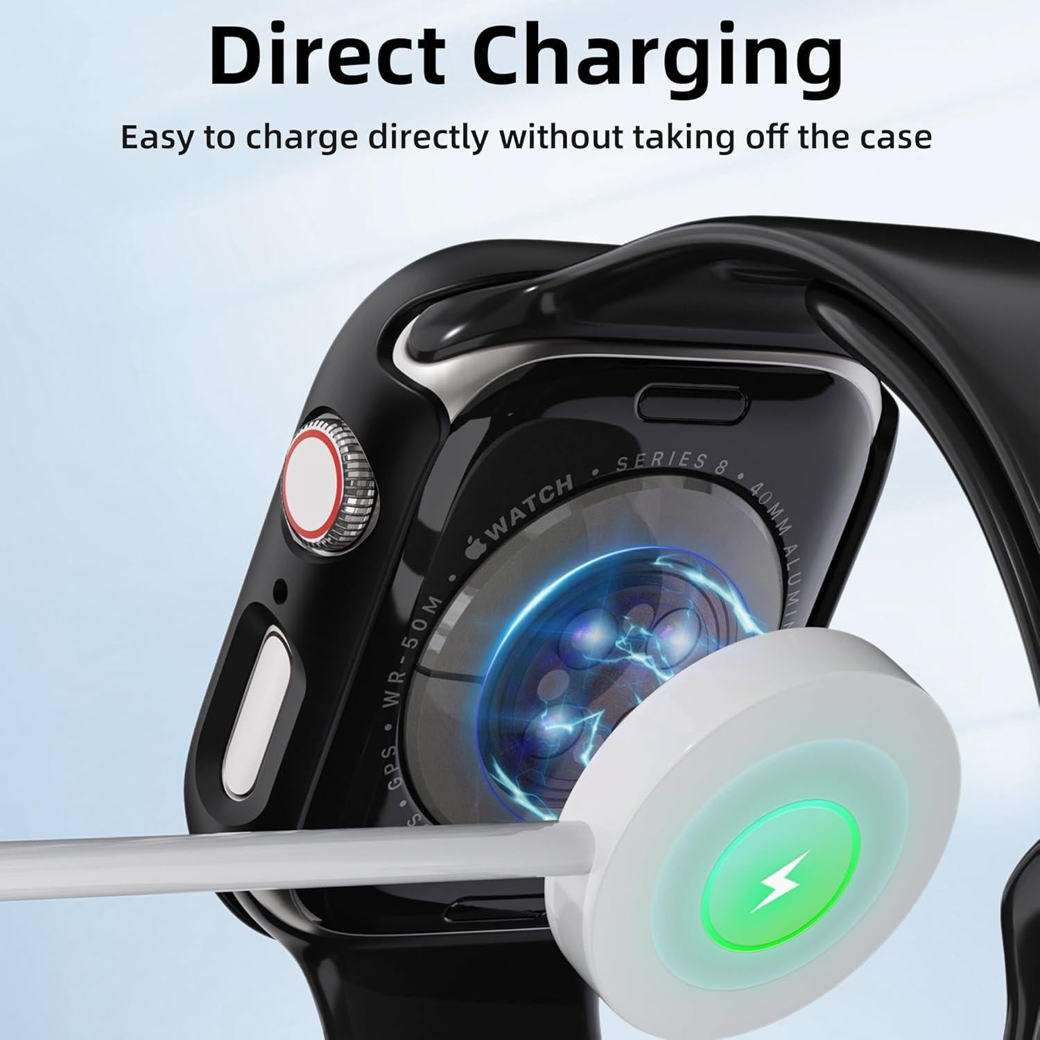 Funda Bumper GEEDOOWIN para Apple Watch 40mm - 2 Unidades, Negro