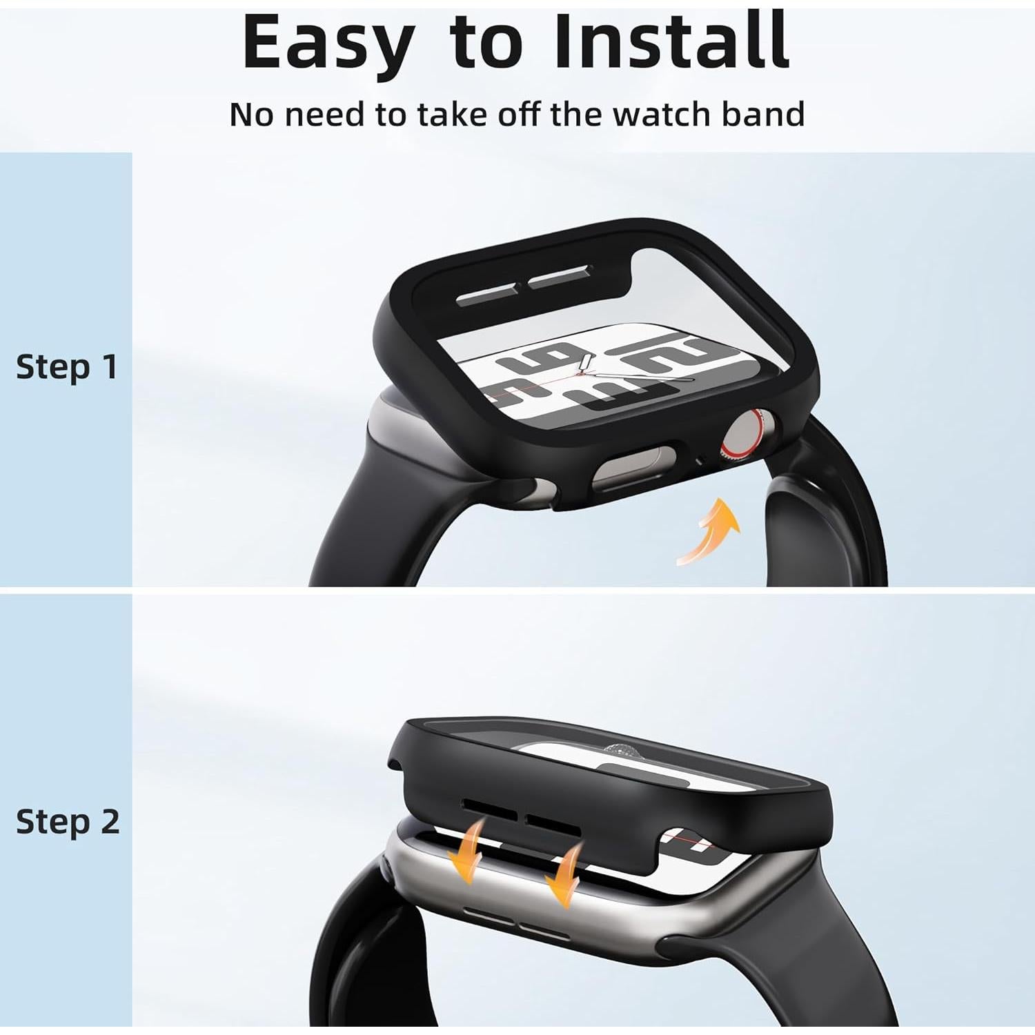 Funda Bumper GEEDOOWIN para Apple Watch 40mm - 2 Unidades, Negro