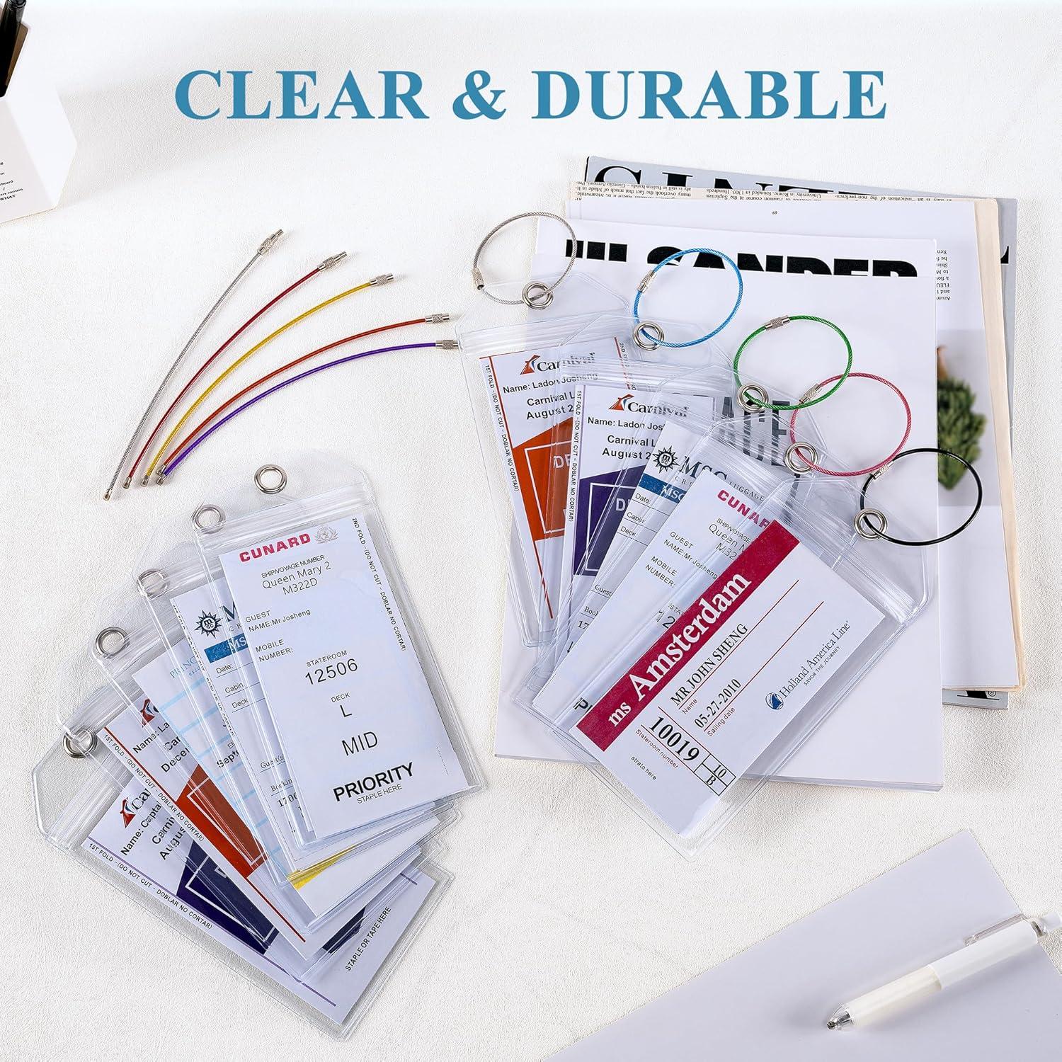 Esenciales de Crucero Jollyants - 10 Etiquetas de Equipaje Claras