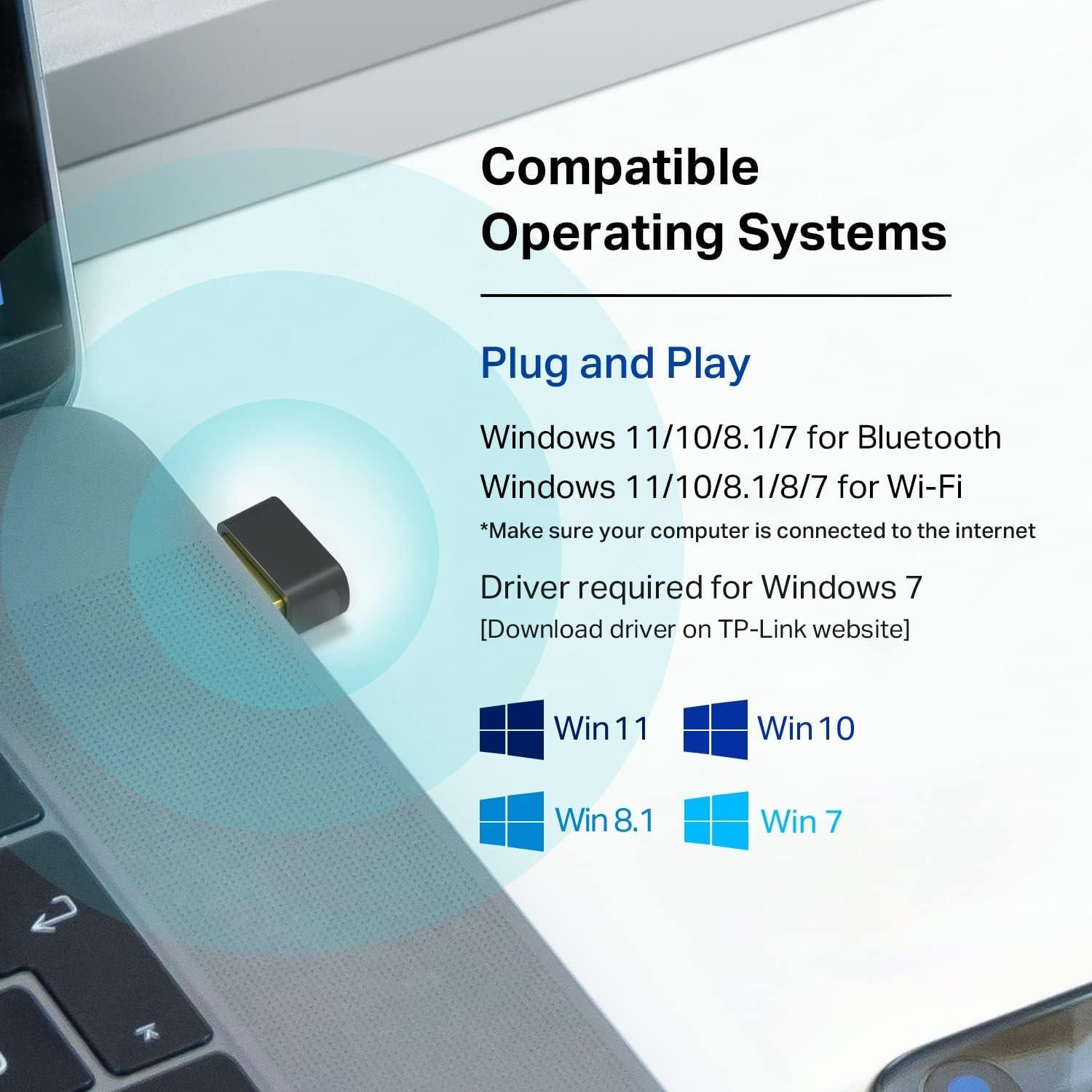Adaptador USB Bluetooth WiFi TP-Link Archer T2UB Nano 2-en-1