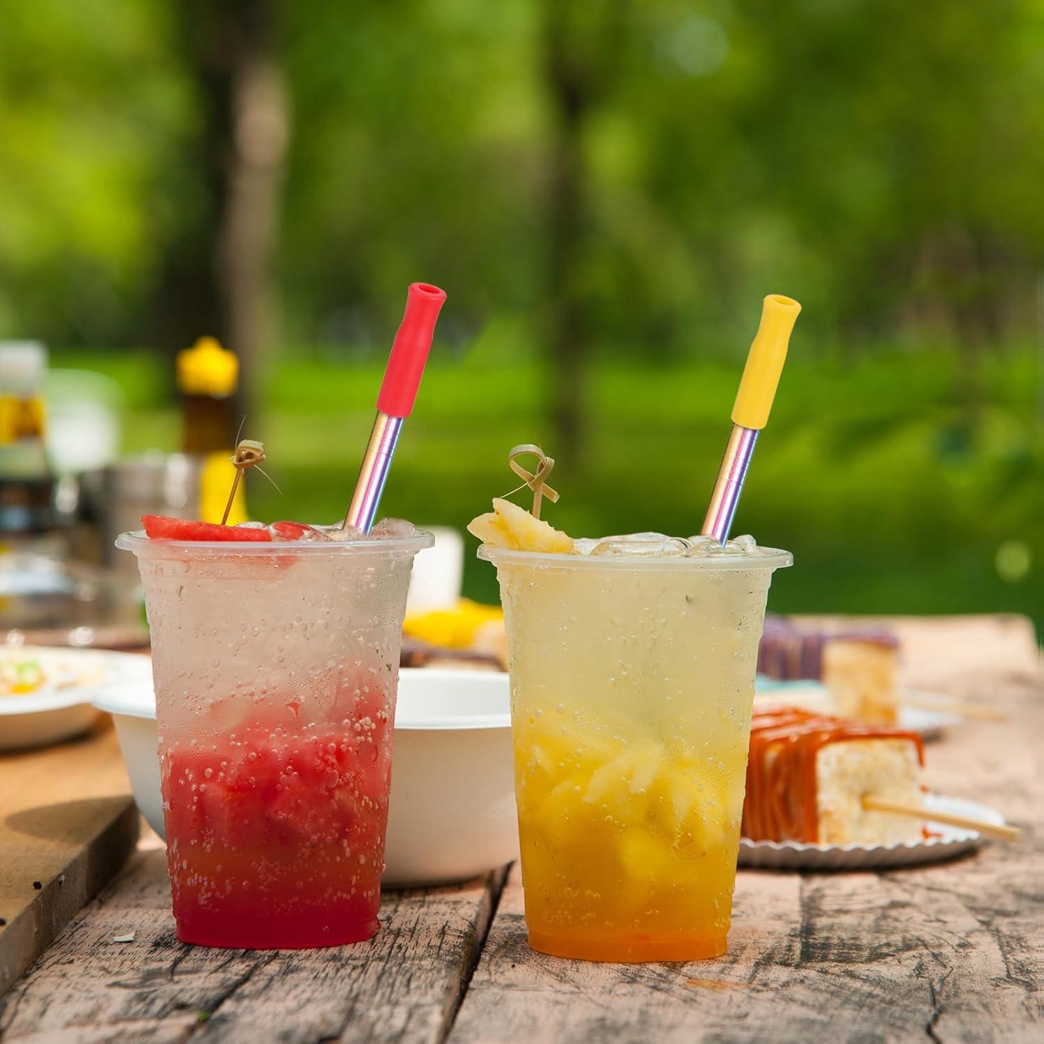 Puntas de Pajitas de Silicona Reutilizables uxcell 8 Piezas 6mm