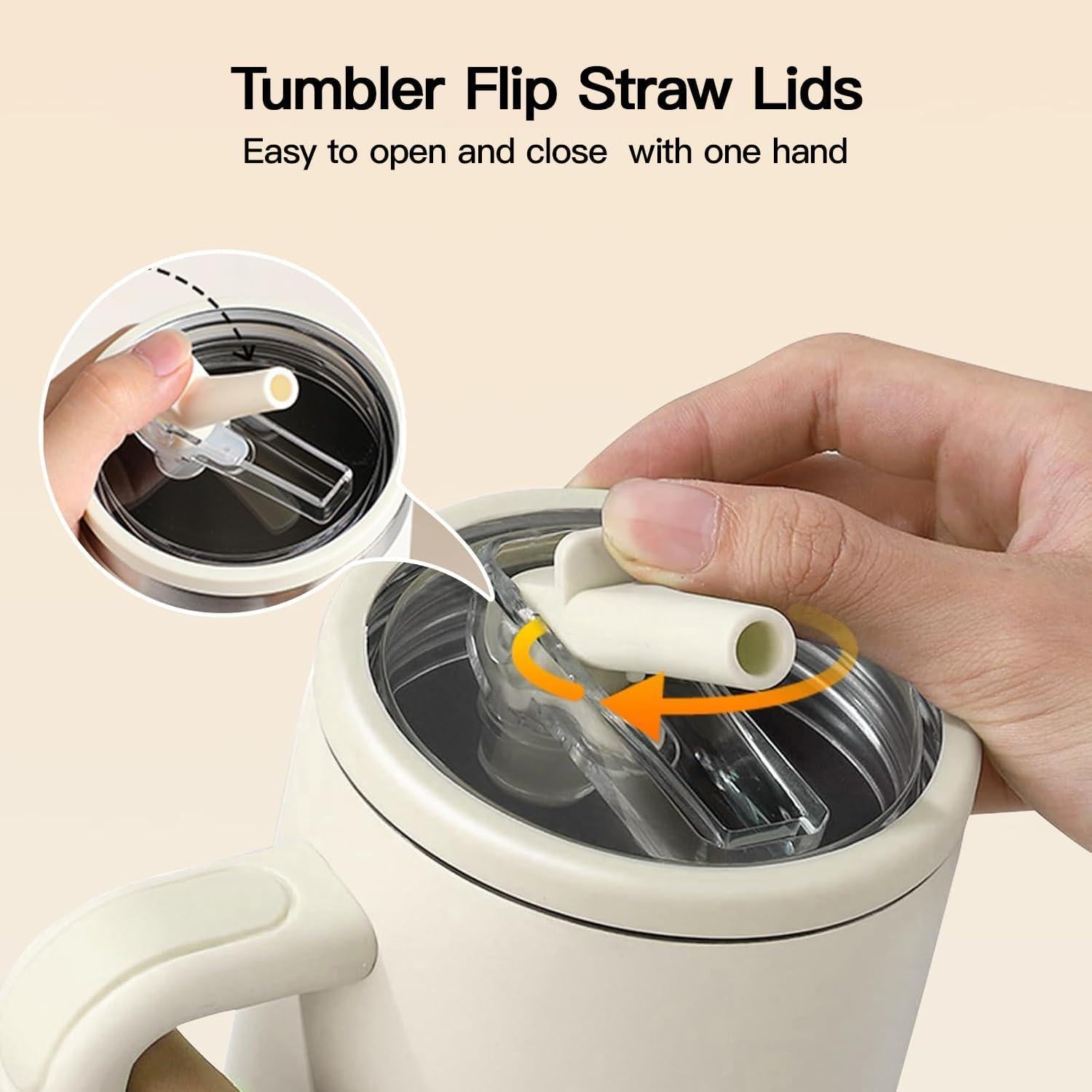 Tapa de Reemplazo InsCrea para Vaso Stanley 40 oz con Popote