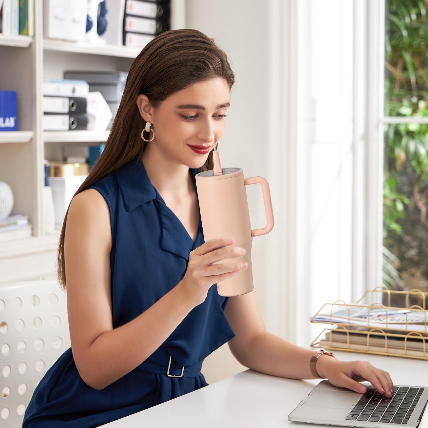 Tapa de Reemplazo InsCrea para Vaso Stanley 40 oz con Popote