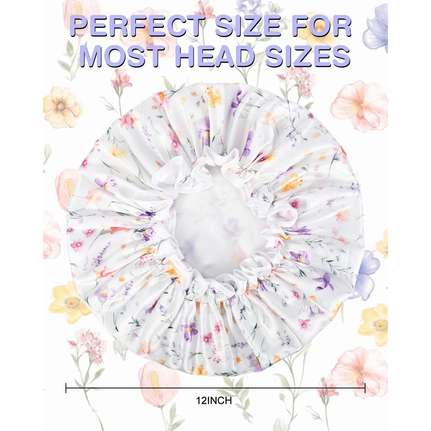 Gorro de Ducha Impermeable Auban Doble Capa para Cabello Largo