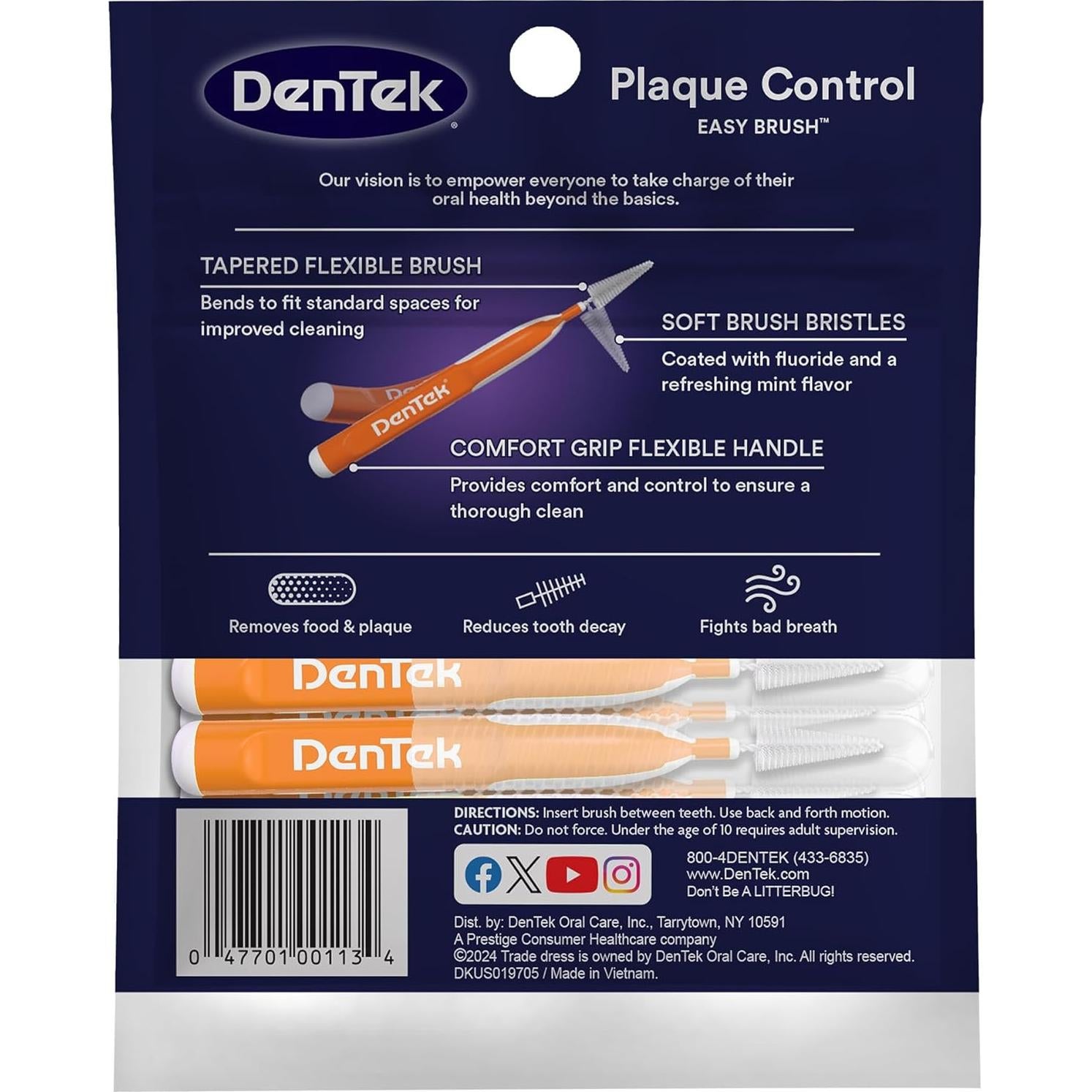 Limpiadores Interdentales DenTek Easy Brush Estándar Menta 10 Unidades