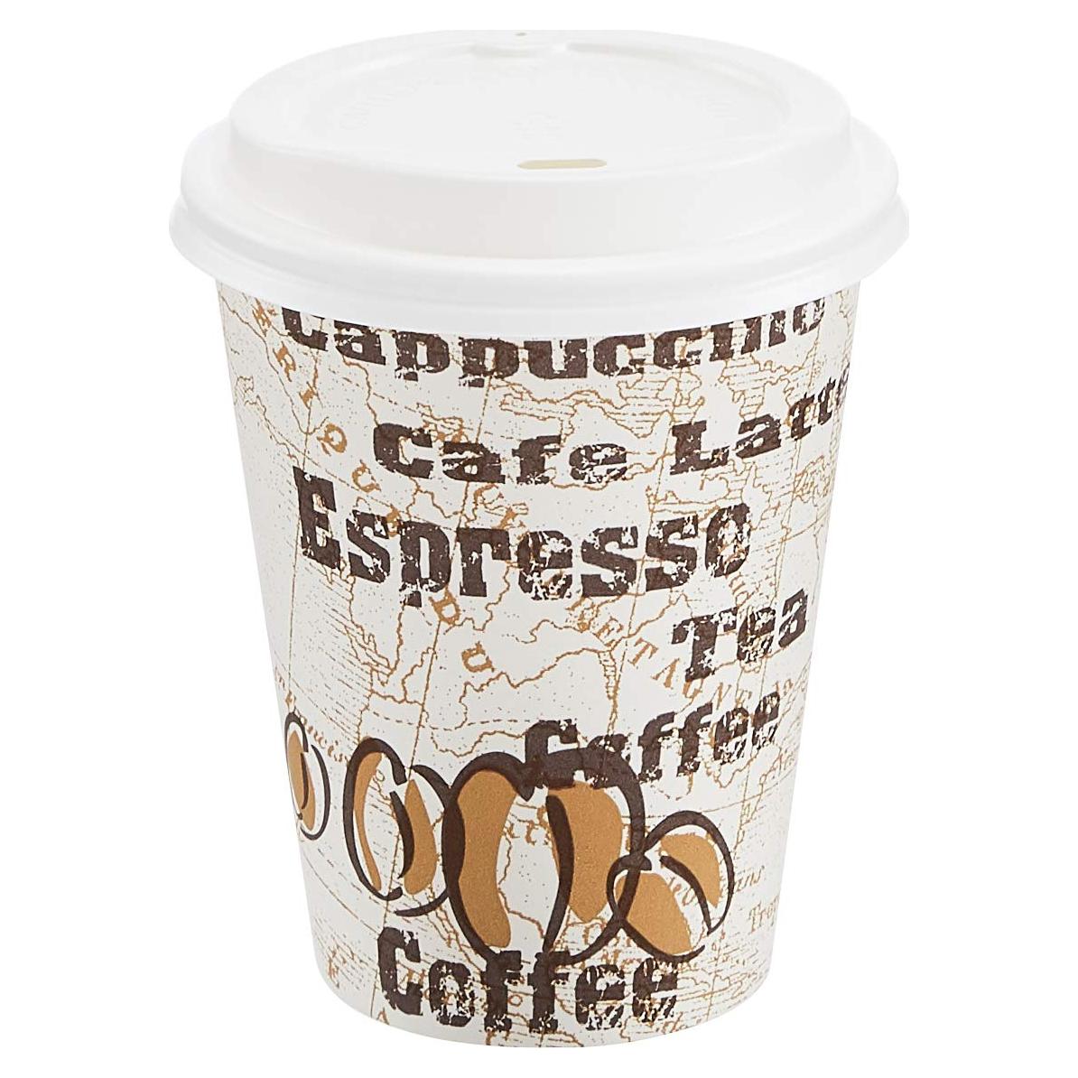 Tazas de papel desechables Amazon Basics 12 oz 100 unidades