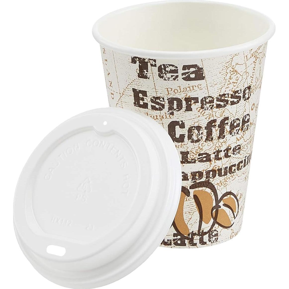 Tazas de papel desechables Amazon Basics 12 oz 100 unidades