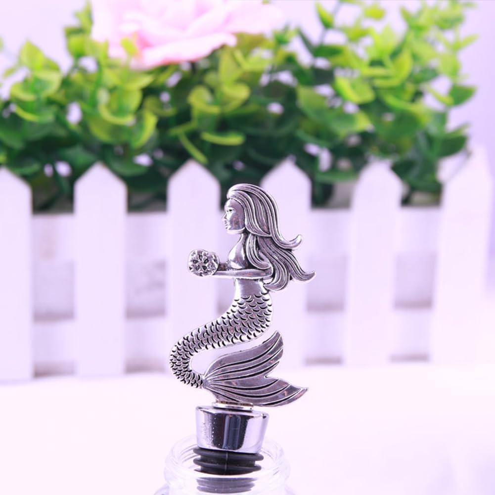 Tapones de Vino Decorativos Sdjdhej Sirena 2 Pcs Silicona