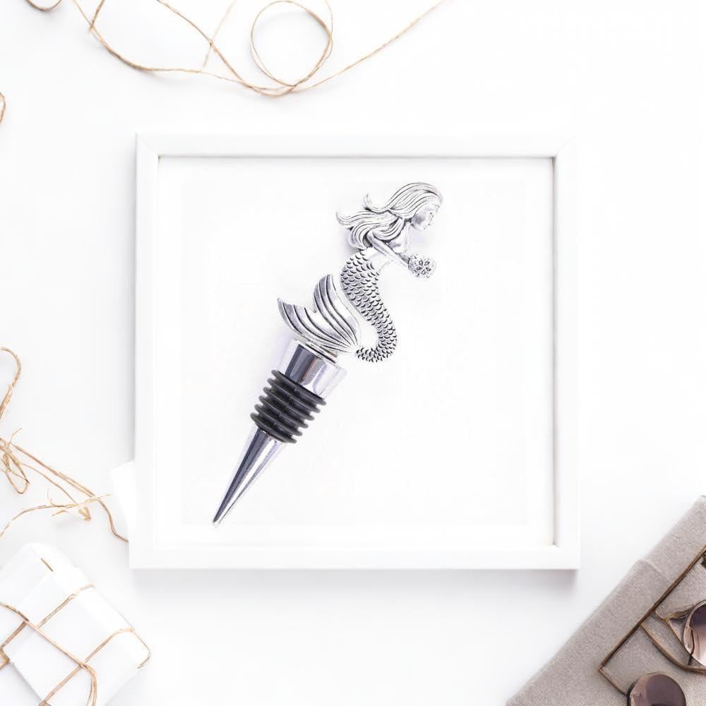 Tapones de Vino Decorativos Sdjdhej Sirena 2 Pcs Silicona