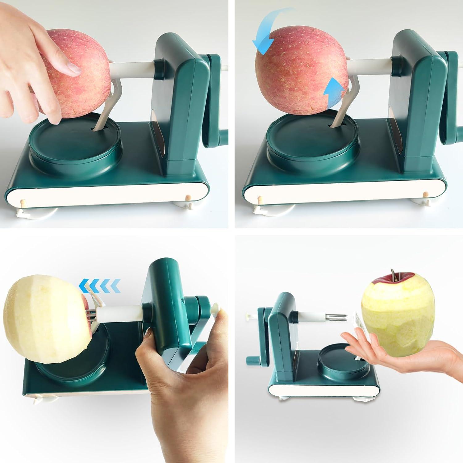 Pelador de Manzanas CanVrinxol Verde - Acero Inoxidable, Rápido