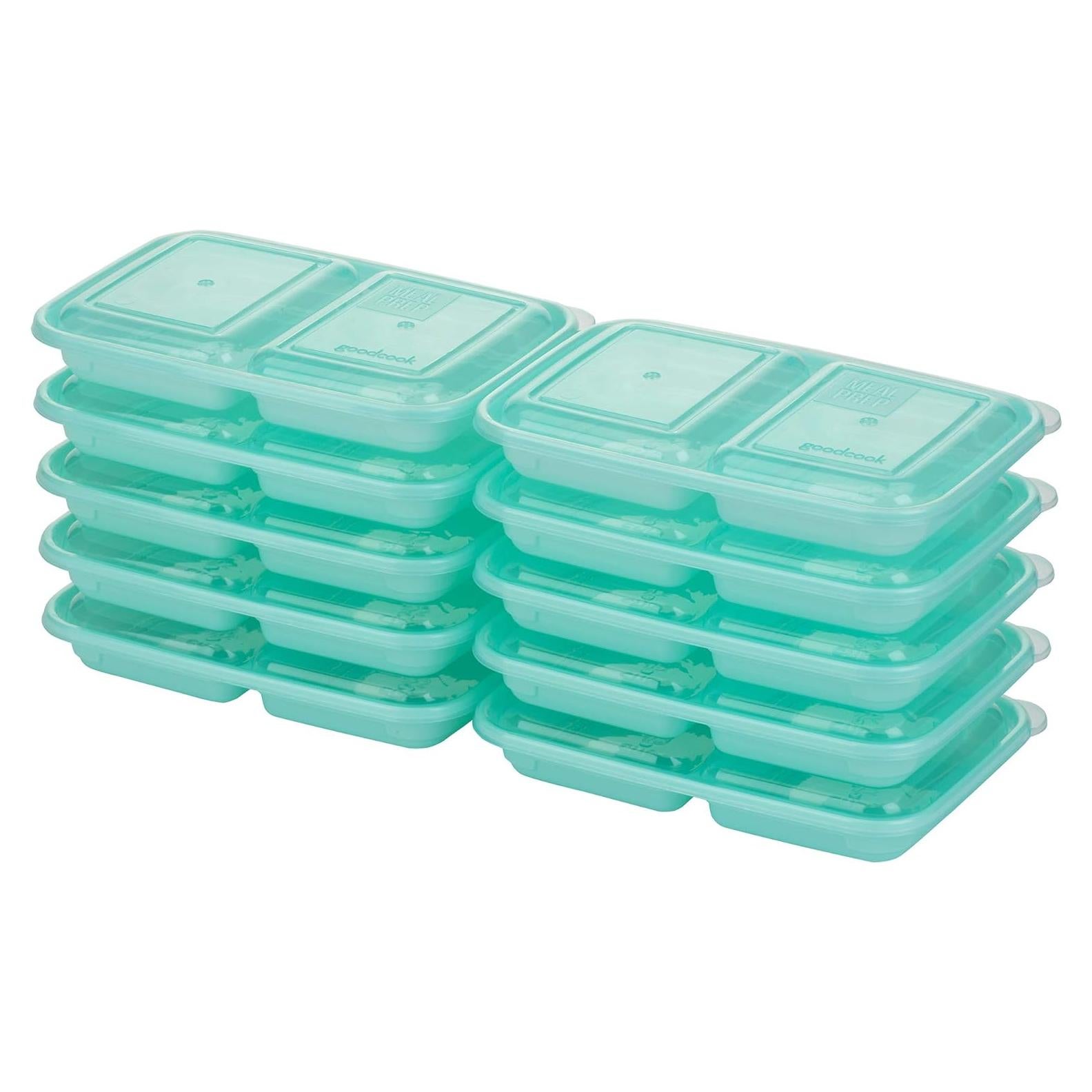 GoodCook Juego de 10 Contenedores de Almacenamiento 2 Compartimentos