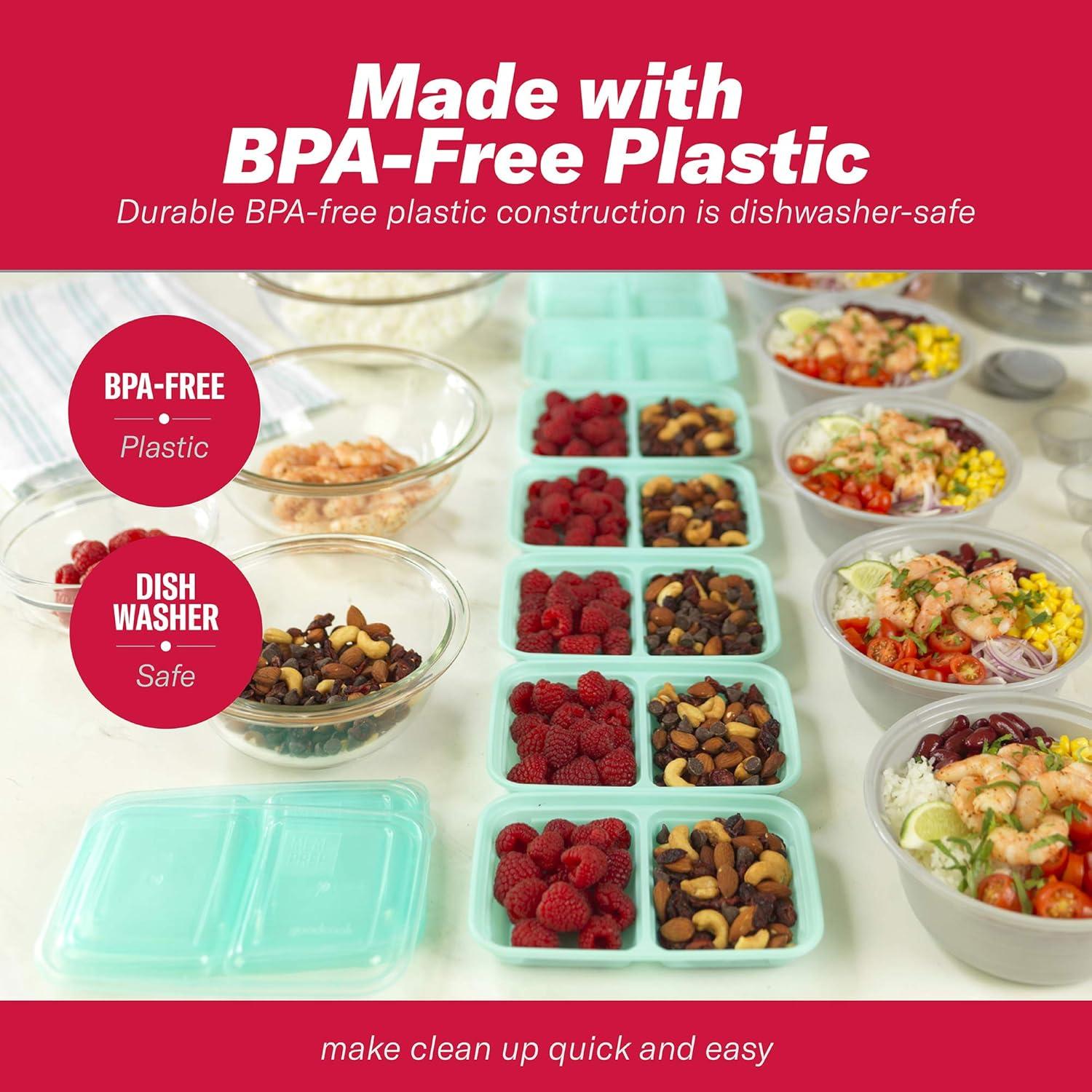 GoodCook Juego de 10 Contenedores de Almacenamiento 2 Compartimentos