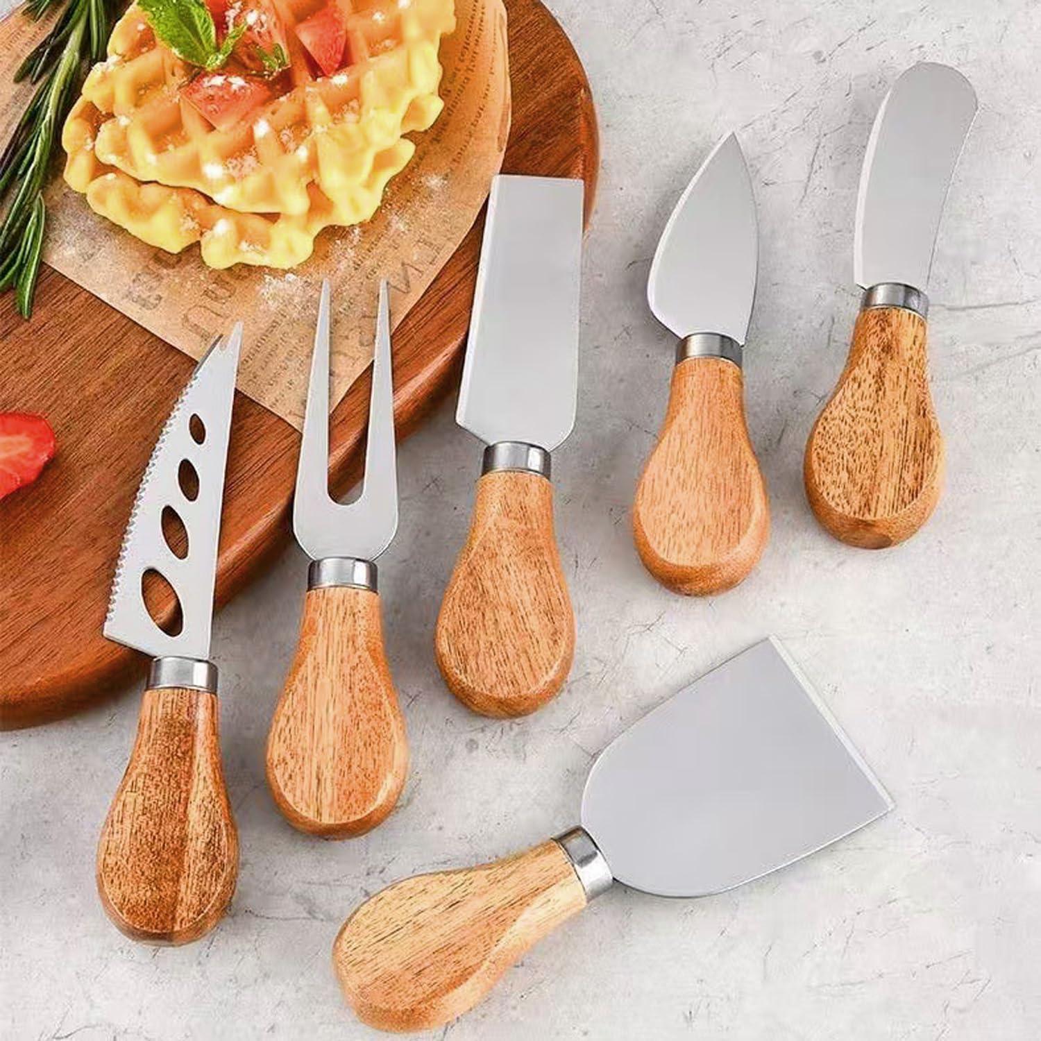 Juego de cuchillos para queso 6 piezas PBXZET Acacia