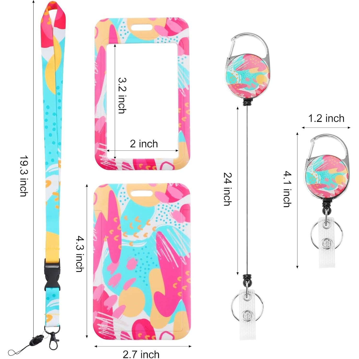 Soporte de Identificación Retráctil Eeffzia con Mosquetón 48.8cm