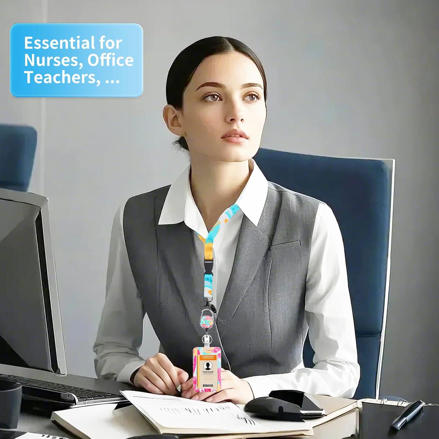 Soporte de Identificación Retráctil Eeffzia con Mosquetón 48.8cm