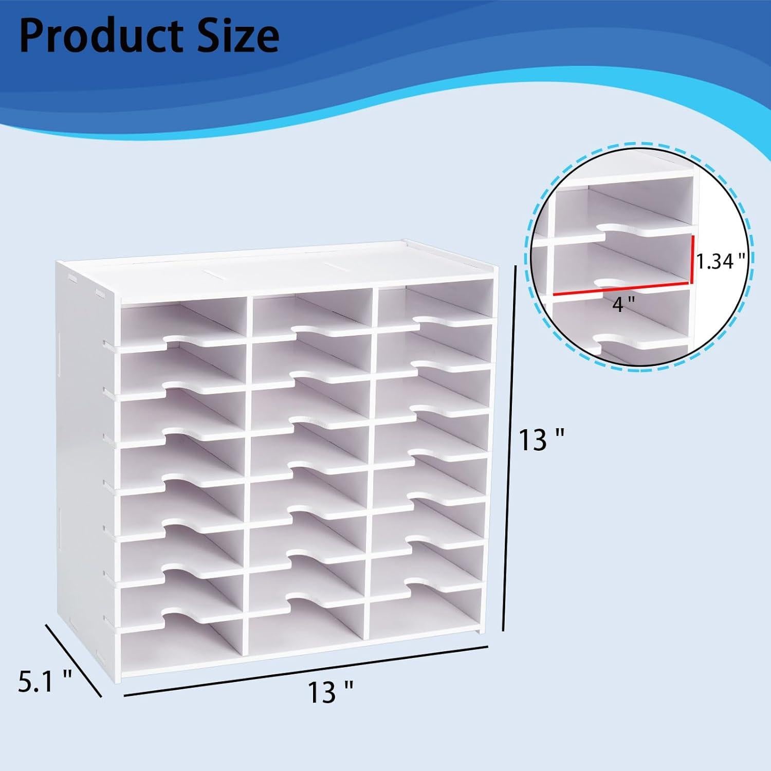 Soporte Organizador de Punches SANFURNEY Montado en Pared Blanco