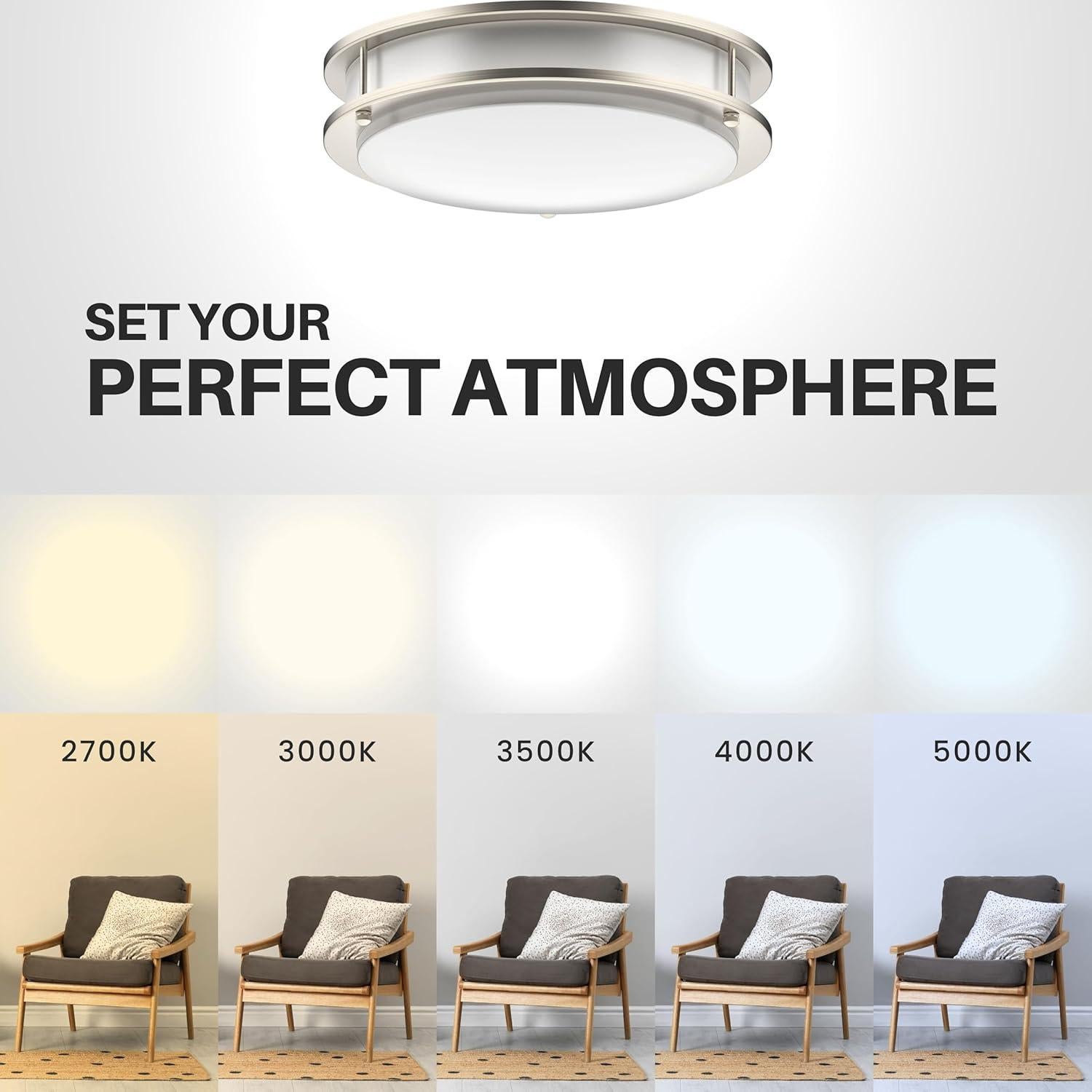 Luz de Techo LED DYMOND 30.48 cm Regulable 5 Temperaturas