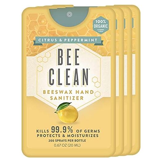 Desinfectante de Manos Orgánico Bee Clean Menta Cítrica 4 Unidades