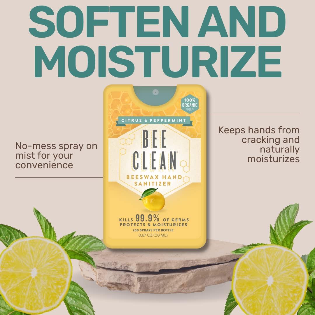 Desinfectante de Manos Orgánico Bee Clean Menta Cítrica 4 Unidades