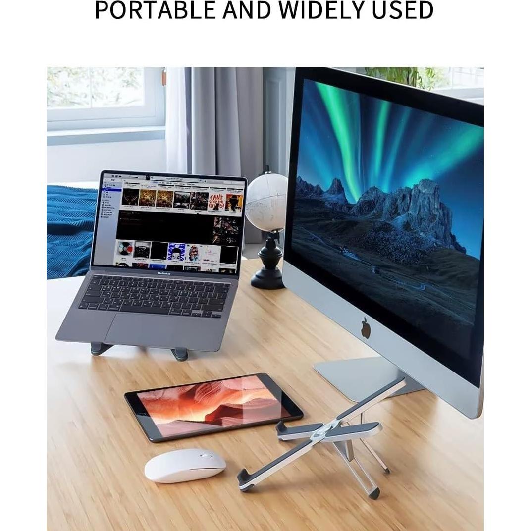 Soporte Plegable para Laptop Aluminio Ajustable 7 Alturas 10-16"