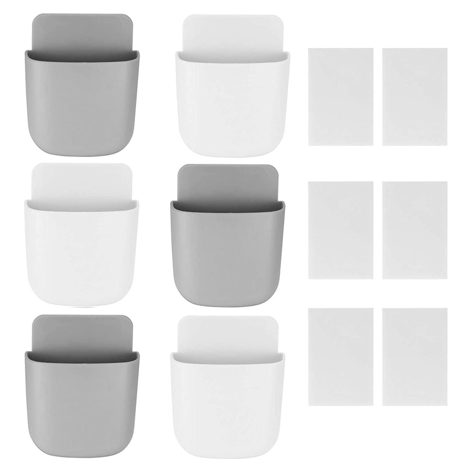 Soporte de Control Remoto Montado en Pared TOOINKCV - 6 Pcs Blanco y Gris