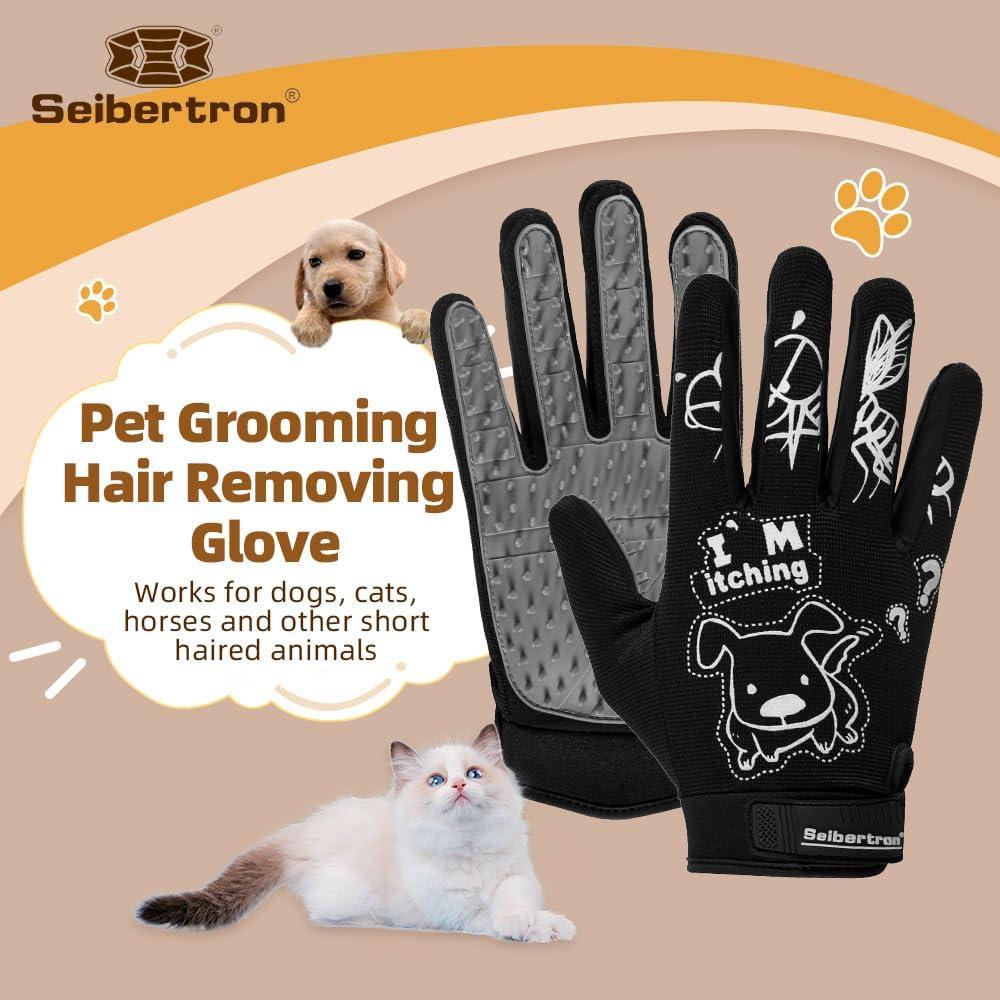 Guantes de Acicalamiento Seibertron P.G.M.G-1 para Mascotas