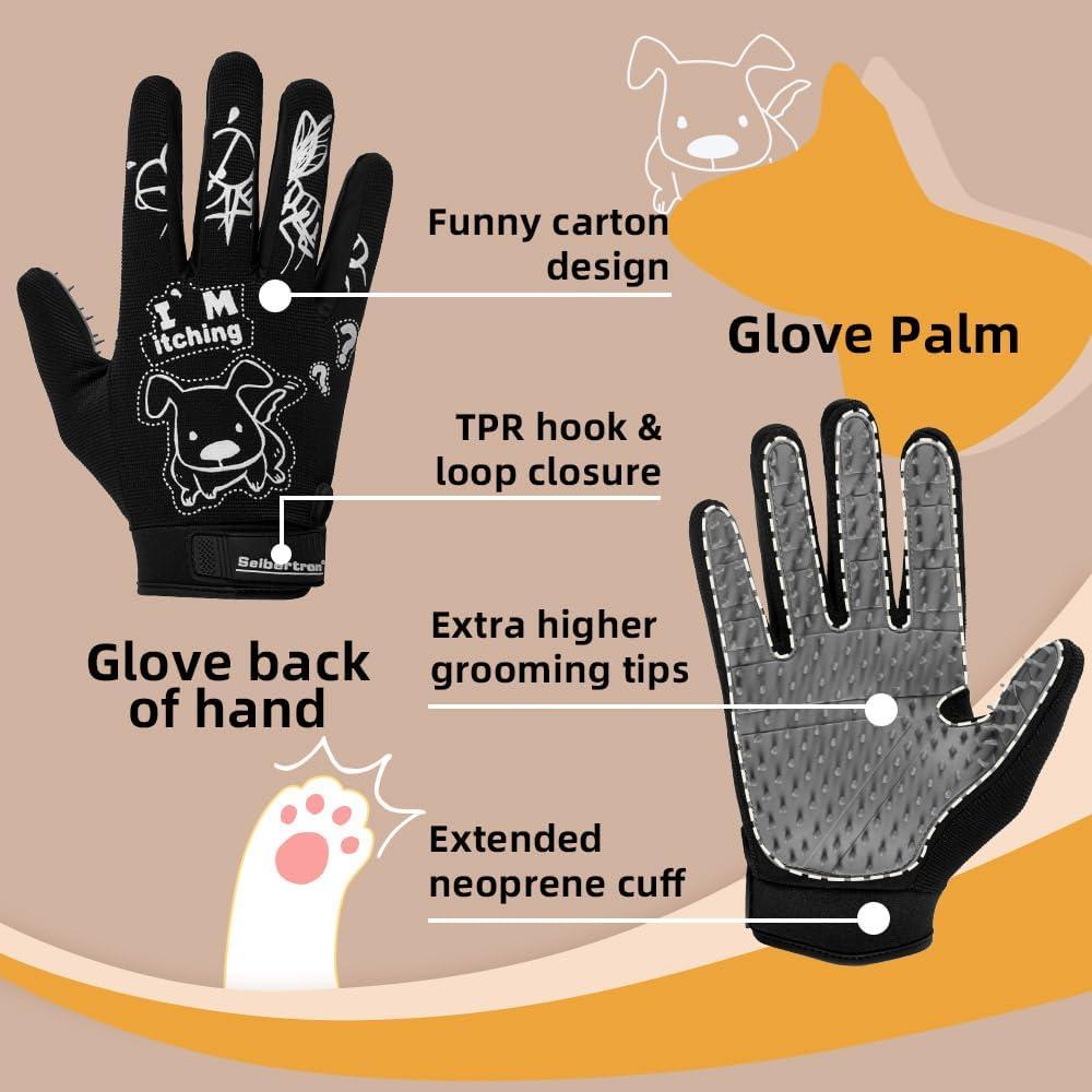 Guantes de Acicalamiento Seibertron P.G.M.G-1 para Mascotas
