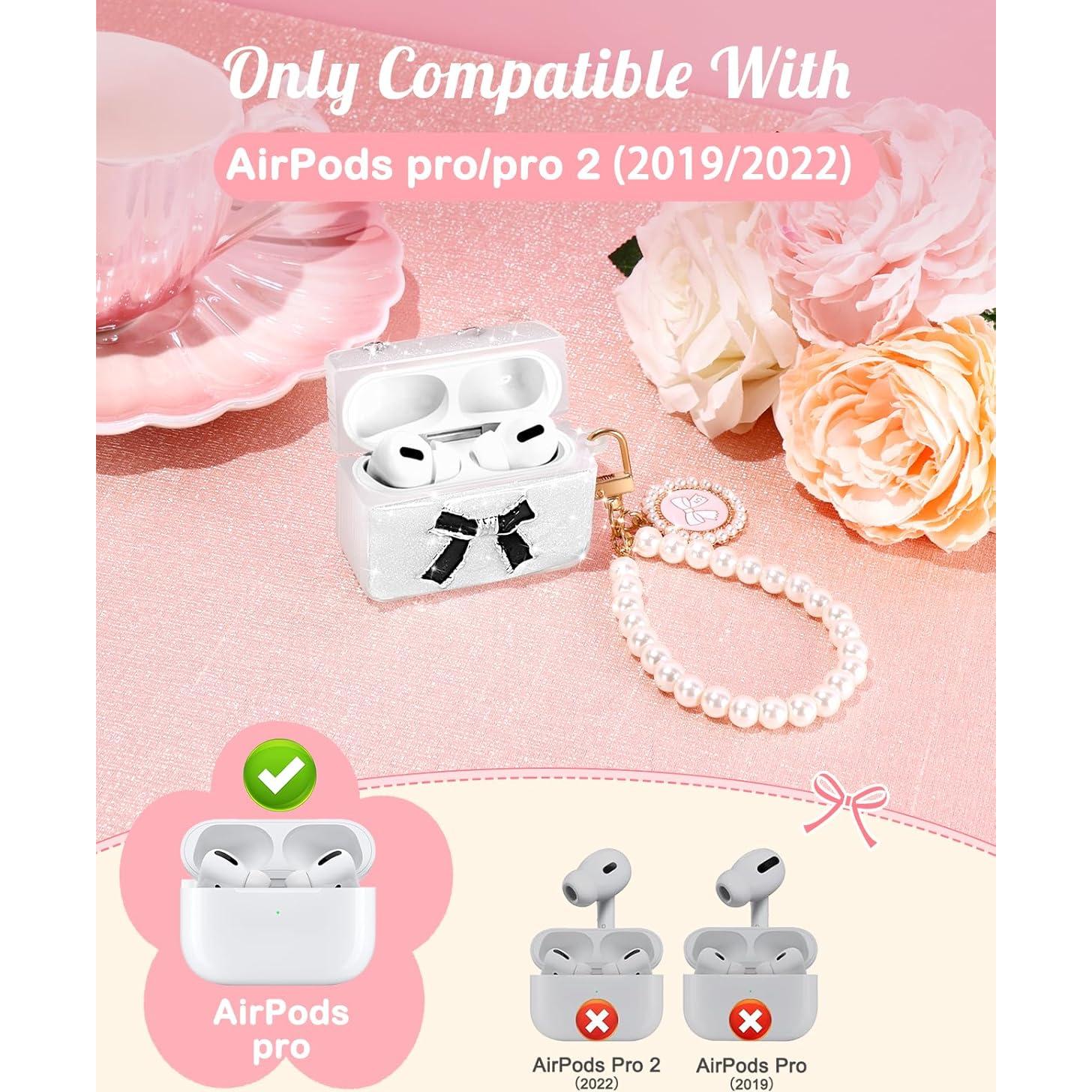 Funda Silicona Boaretiu para AirPods Pro 1/2 con Llavero Moño