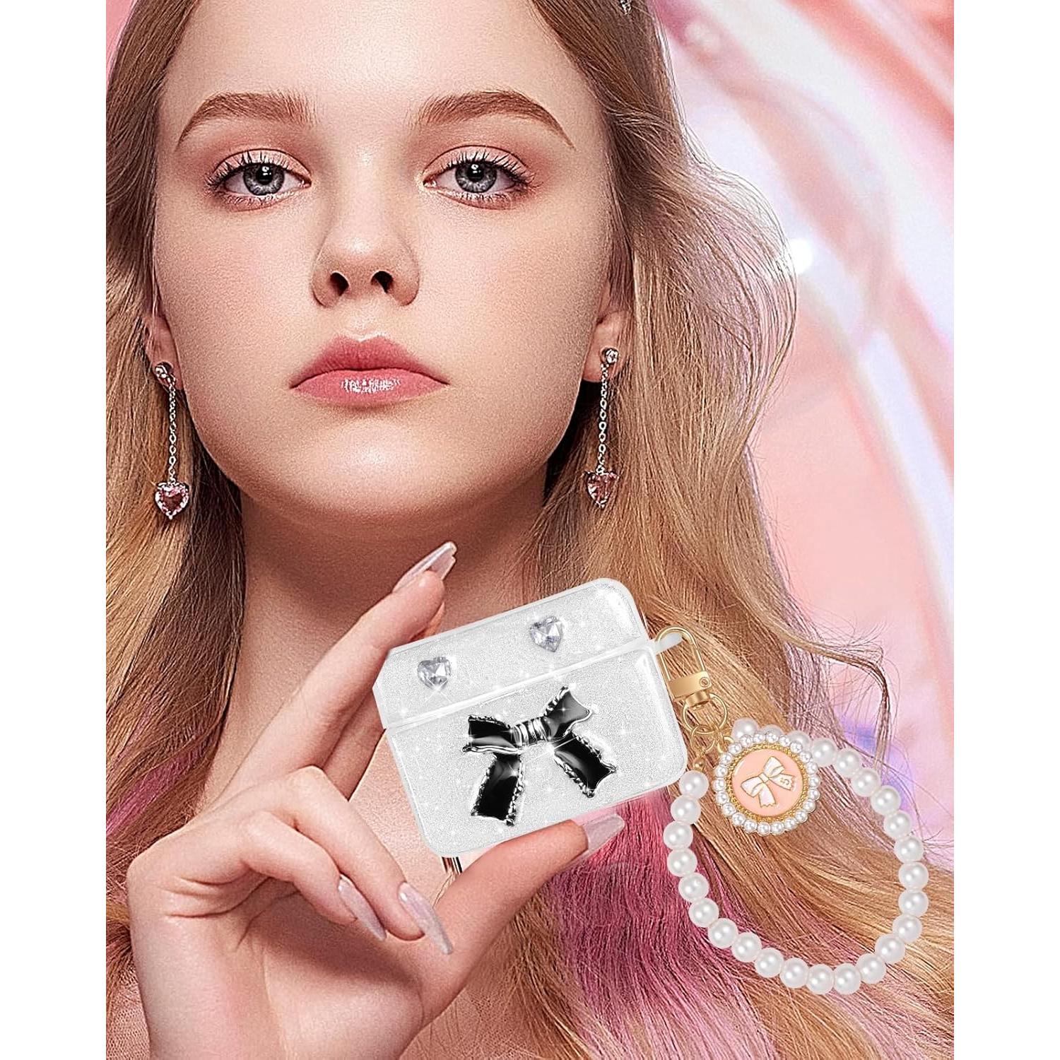 Funda Silicona Boaretiu para AirPods Pro 1/2 con Llavero Moño