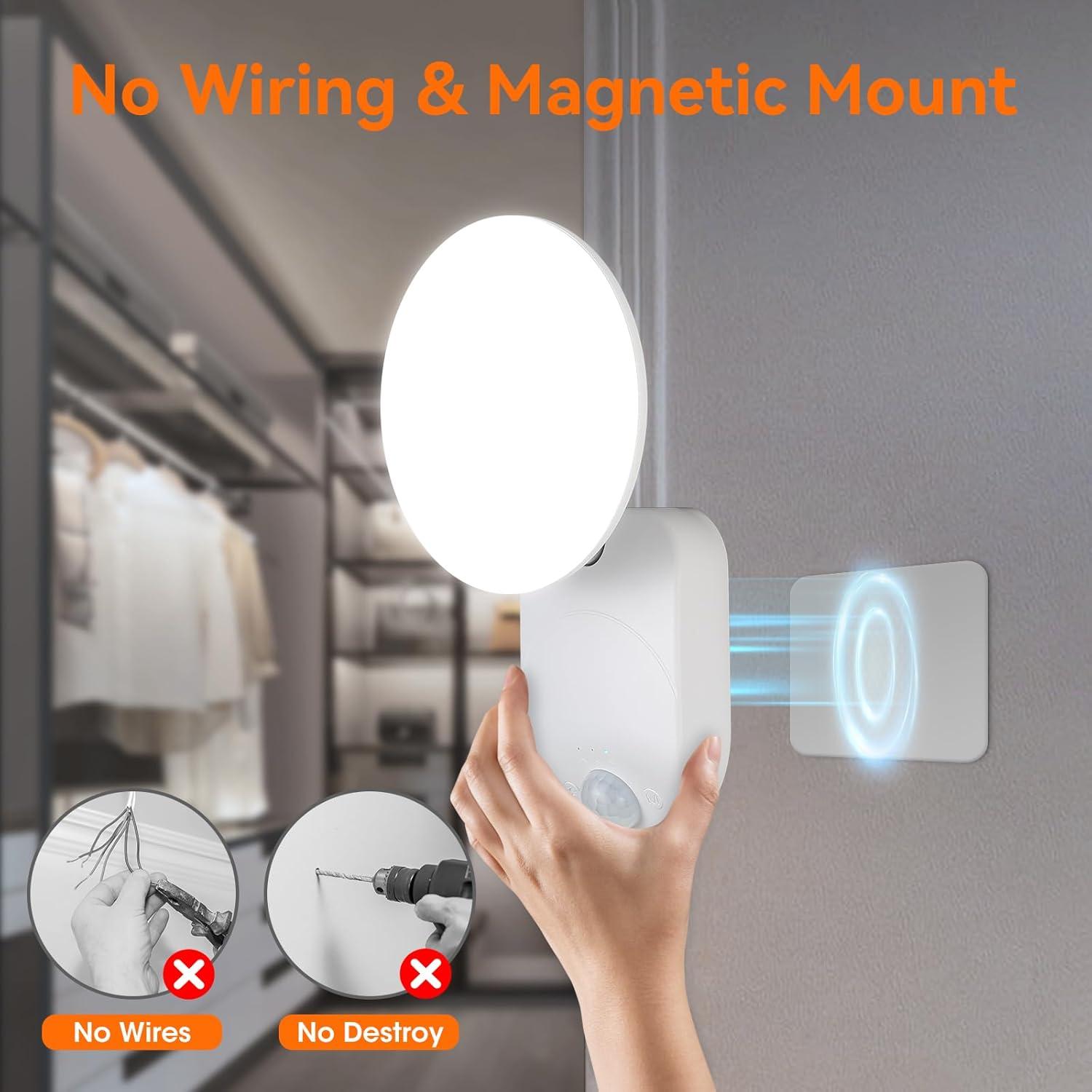 Luz de Pared Recargable con Sensor de Movimiento Gotopceed 400 Lúmenes