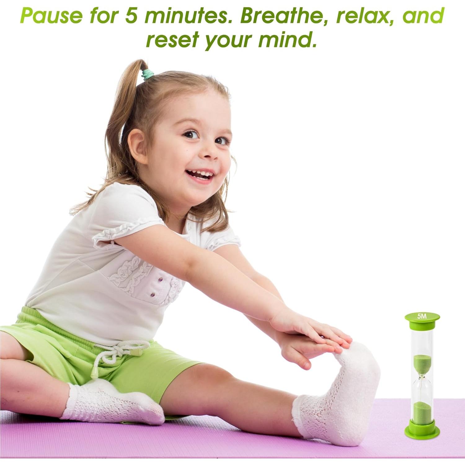 Set de 4 Relojes de Arena Verde TeacherFav - 5 Minutos