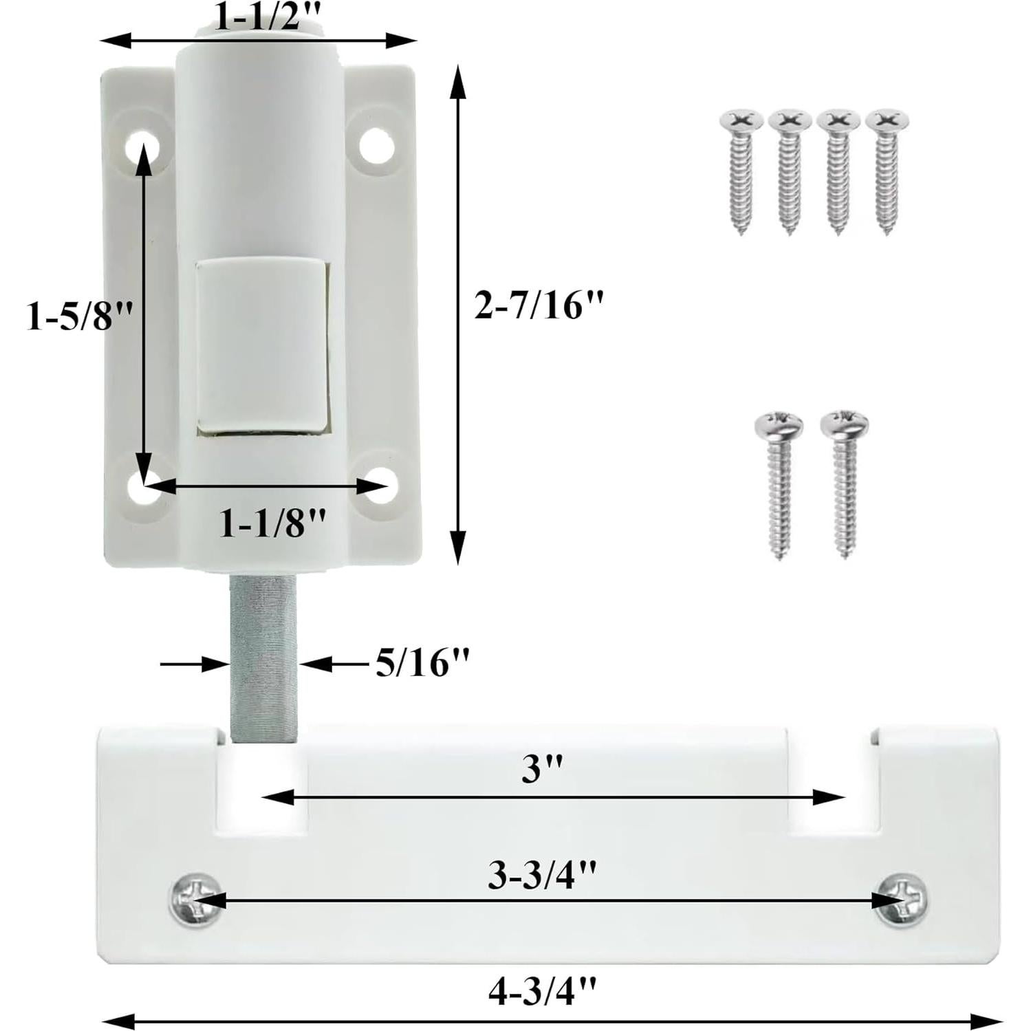 Cerradura de Seguridad para Puerta Corrediza Lubentol Blanca