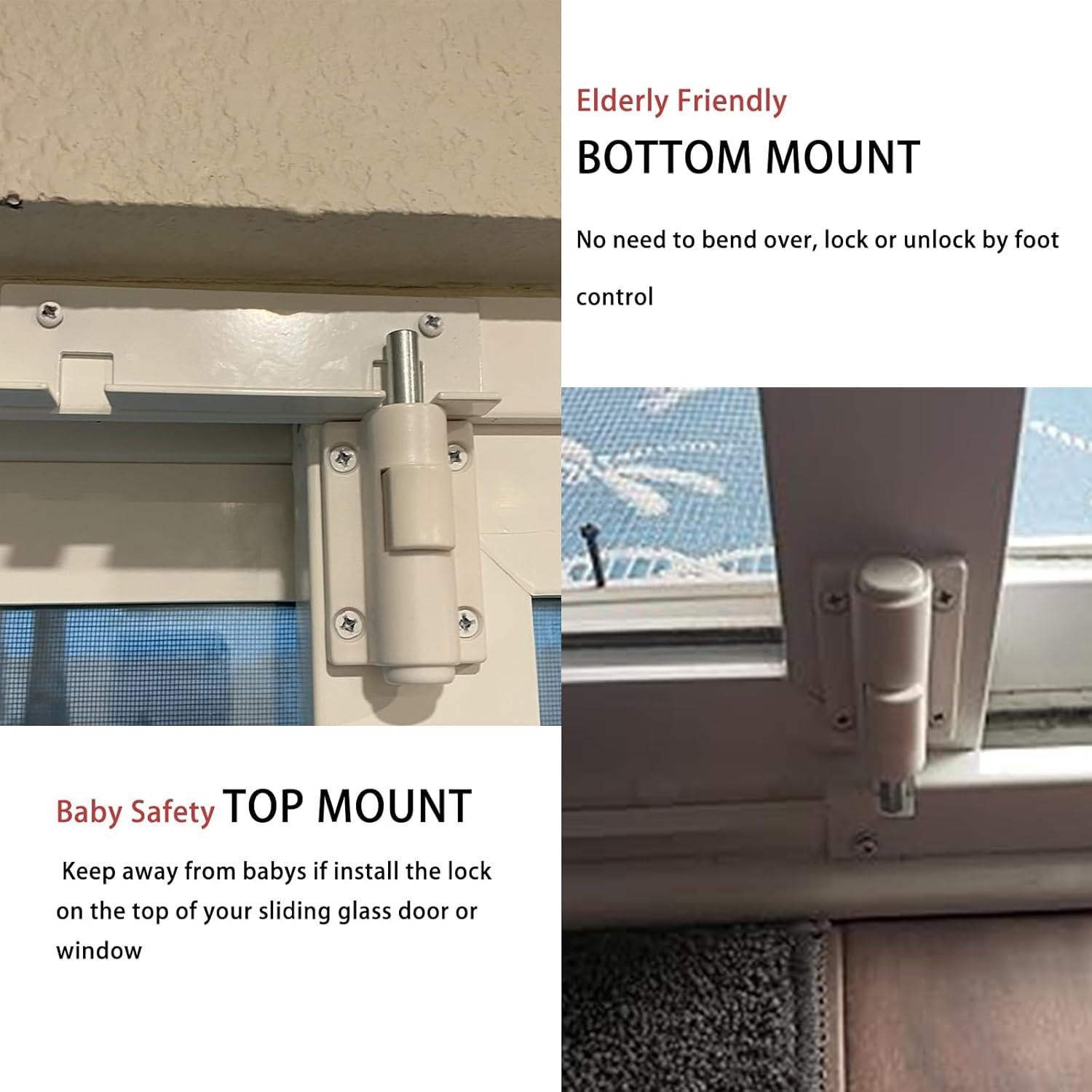 Cerradura de Seguridad para Puerta Corrediza Lubentol Blanca